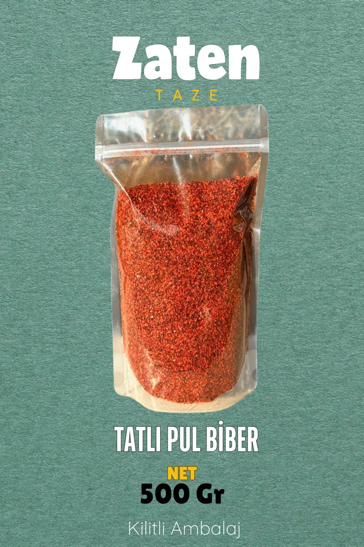 Zaten Taze Tatlı Pul Biber 500 Gr Sweet Chili Pepper