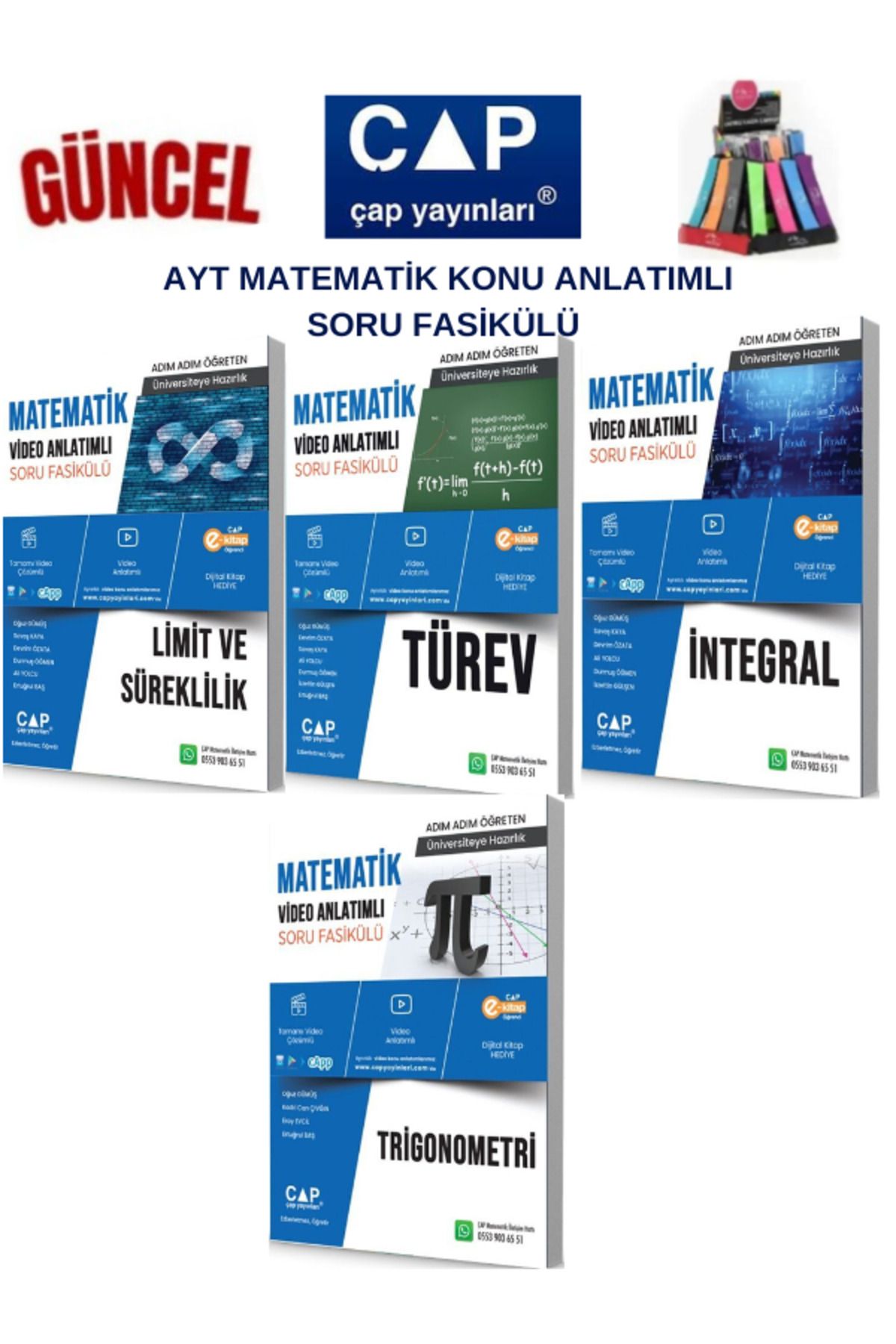 Ens Yayıncılık Çap Ayt Matematik Limit-Türev-İntegral-Trigonometri Konu Anlatımlı Soru Fasikül+Kalemlik