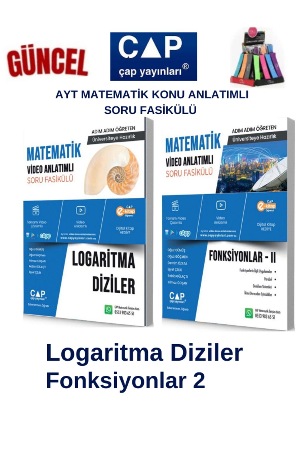Ens Yayıncılık Çap Ayt Matematik Logaritma-Fonksiyonlar 2 Konu Anlatımlı Soru Fasikül+Kalemlik