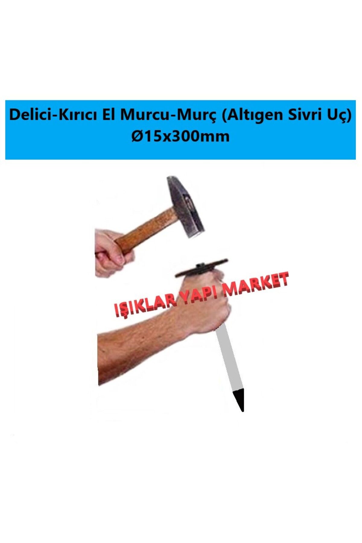 TERA Delici-Kırıcı El Murcu-Murç (Altıgen Sivri Uç) Ø15x300mm