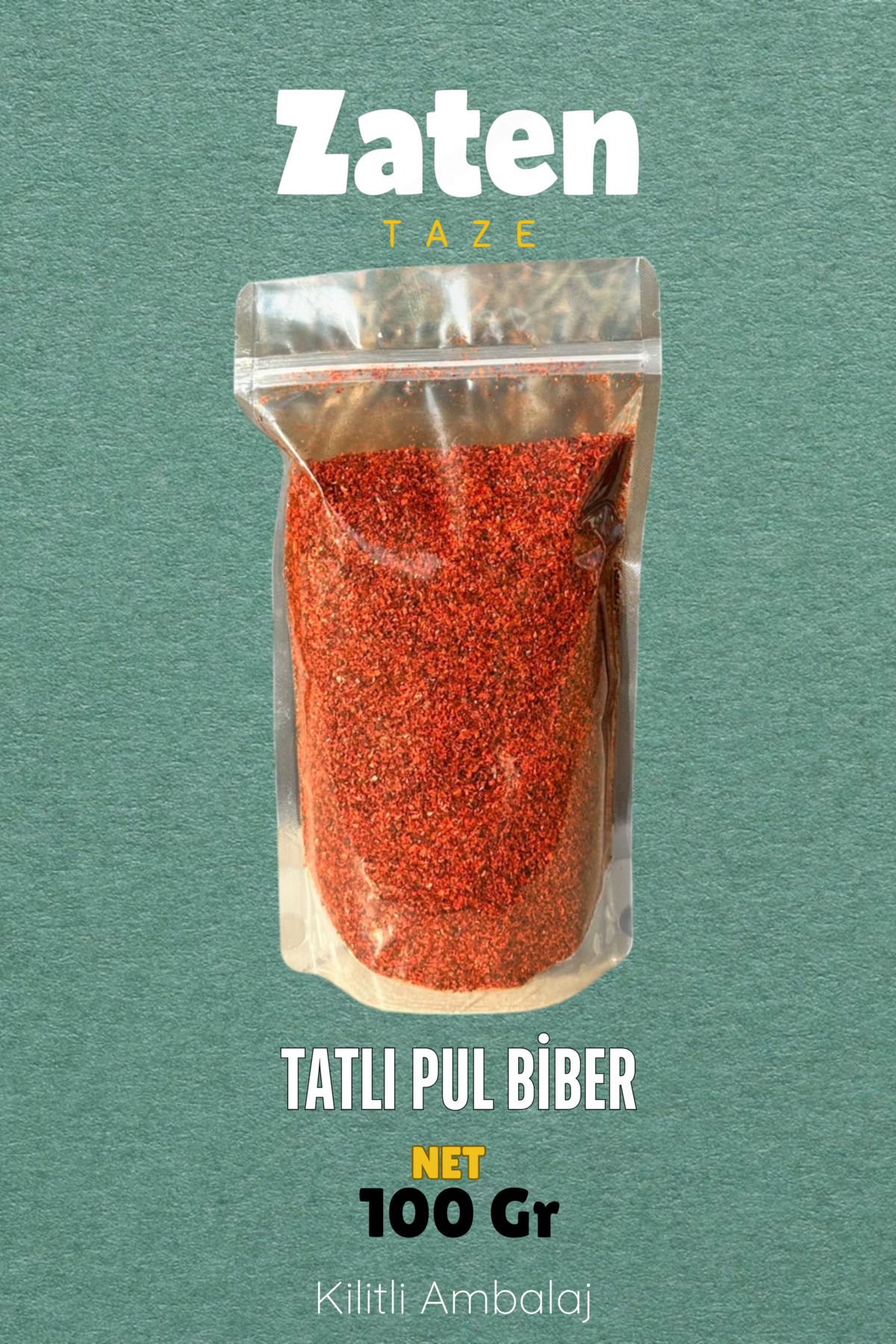 Zaten Taze Tatlı Pul Biber 100 Gr Sweet Chili Pepper