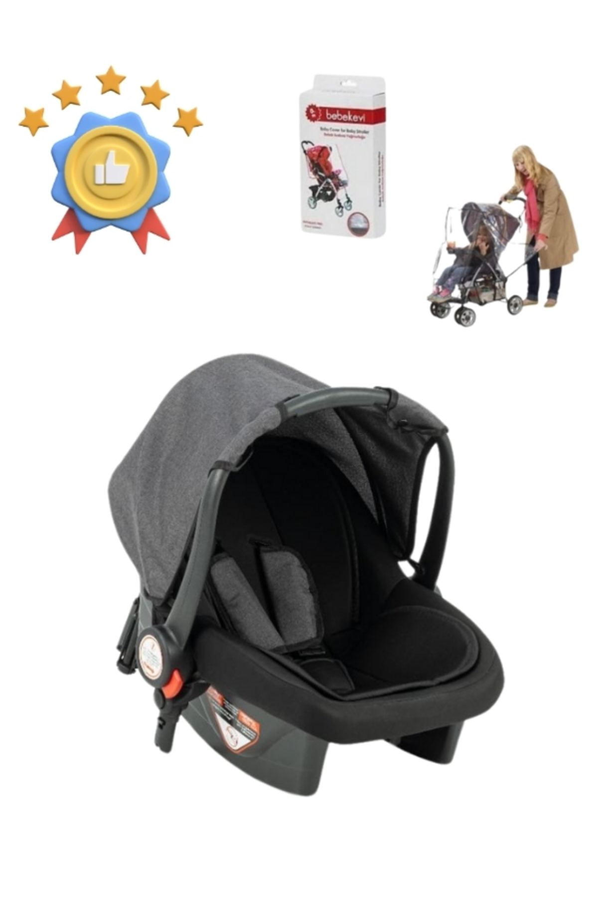 modabebekler NAKRE  PROMAX ÇİFT YÖNLÜ KULLANIM TRAVEL BEBEK ARABASI YAĞMURLUK HEDİYELİ fotoğrafı 3 (önizleme)