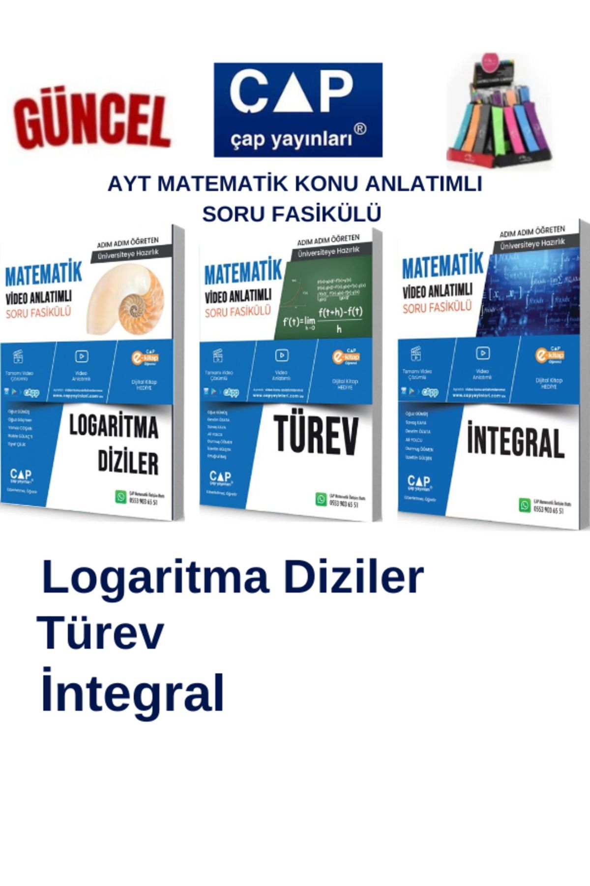 Ens Yayıncılık Çap Ayt Matematik Logaritma-Türev-İntegral Konu Anlatımlı Soru Fasikül+Kalemlik