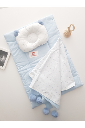 ib ilkimbebe Puanlı Battaniyeli Bebek Alt Açma Seti, Minderi , Bebek Yastığı,...