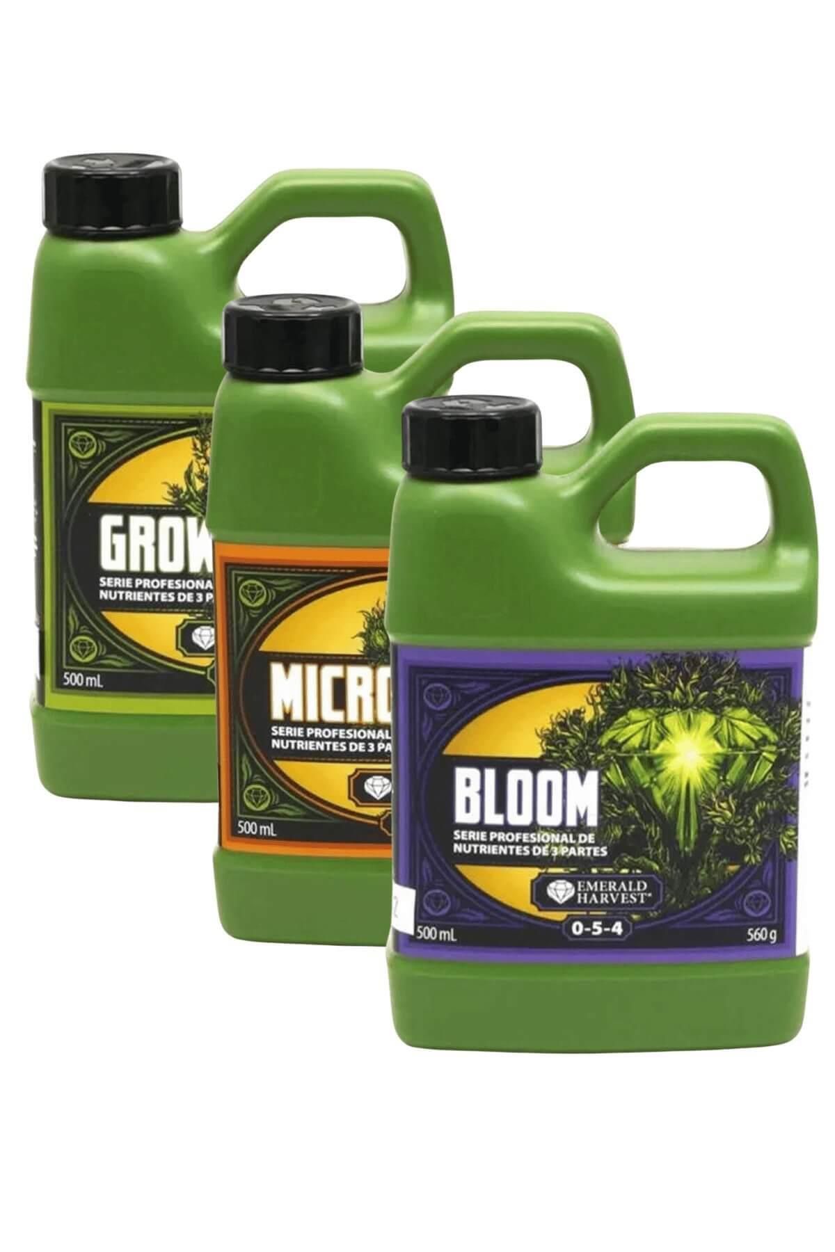 Emerald Harvest Grow Micro Bloom 500 ml Temel Bitki Besini