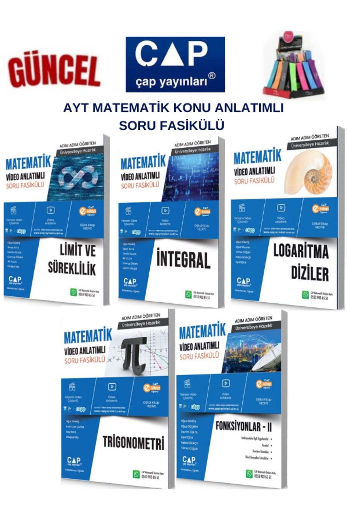 Ens Yayıncılık Çap Ayt Matematik Limit-İntegral-Logaritma-Trigo.-Fonk2 Konu Anlatımlı Soru Fasikül+Kalemlik