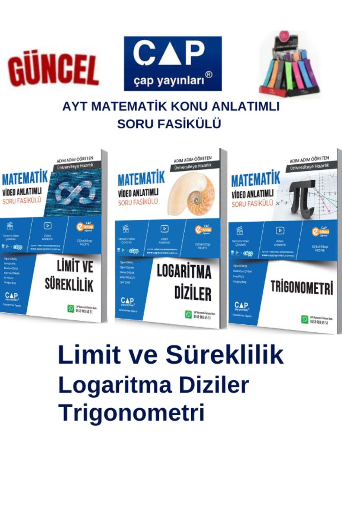 Ens Yayıncılık Çap Ayt Matematik Limit-Logartima-Trigonometri Konu Anlatımlı Soru Fasikül+Kalemlik