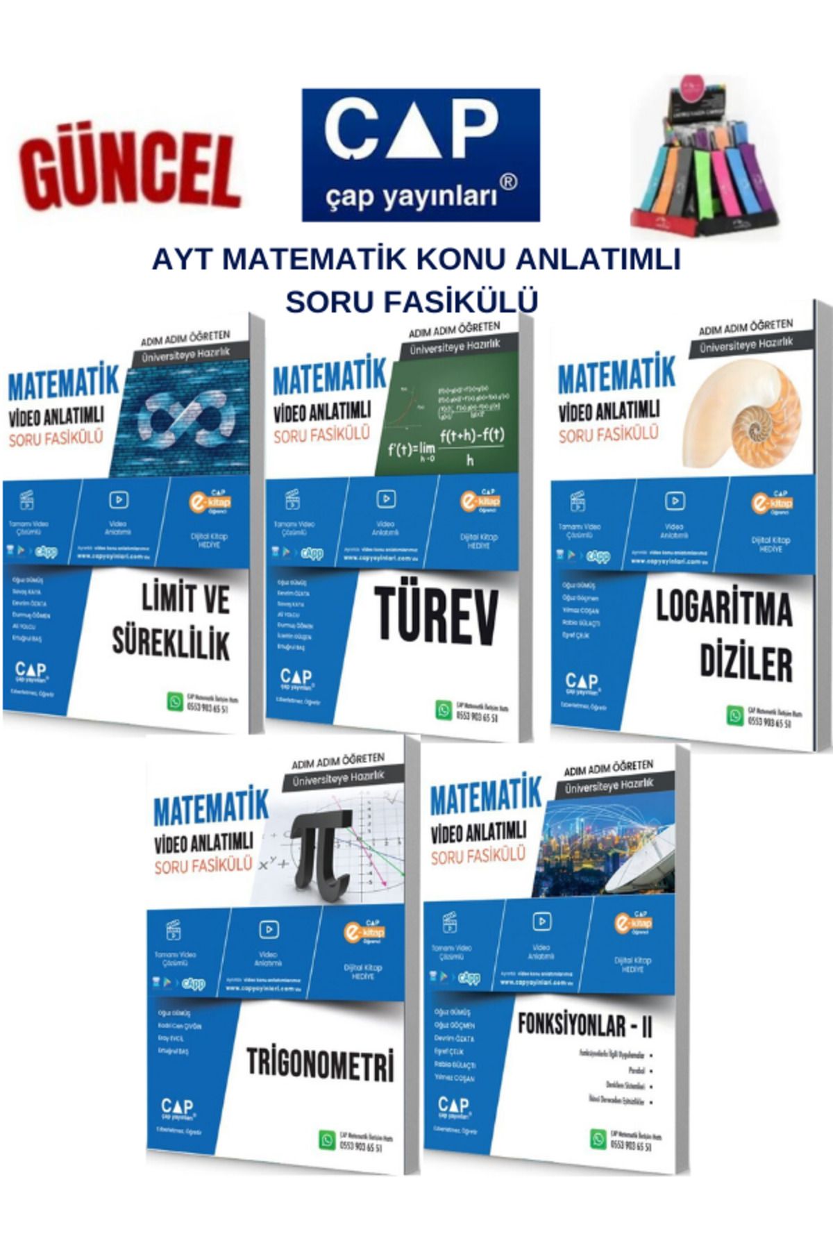 Ens Yayıncılık Çap Ayt Matematik Limit-Türev-Logaritma-Trigo.-Fonk2 Konu Anlatımlı Soru Fasikül+Kalemlik
