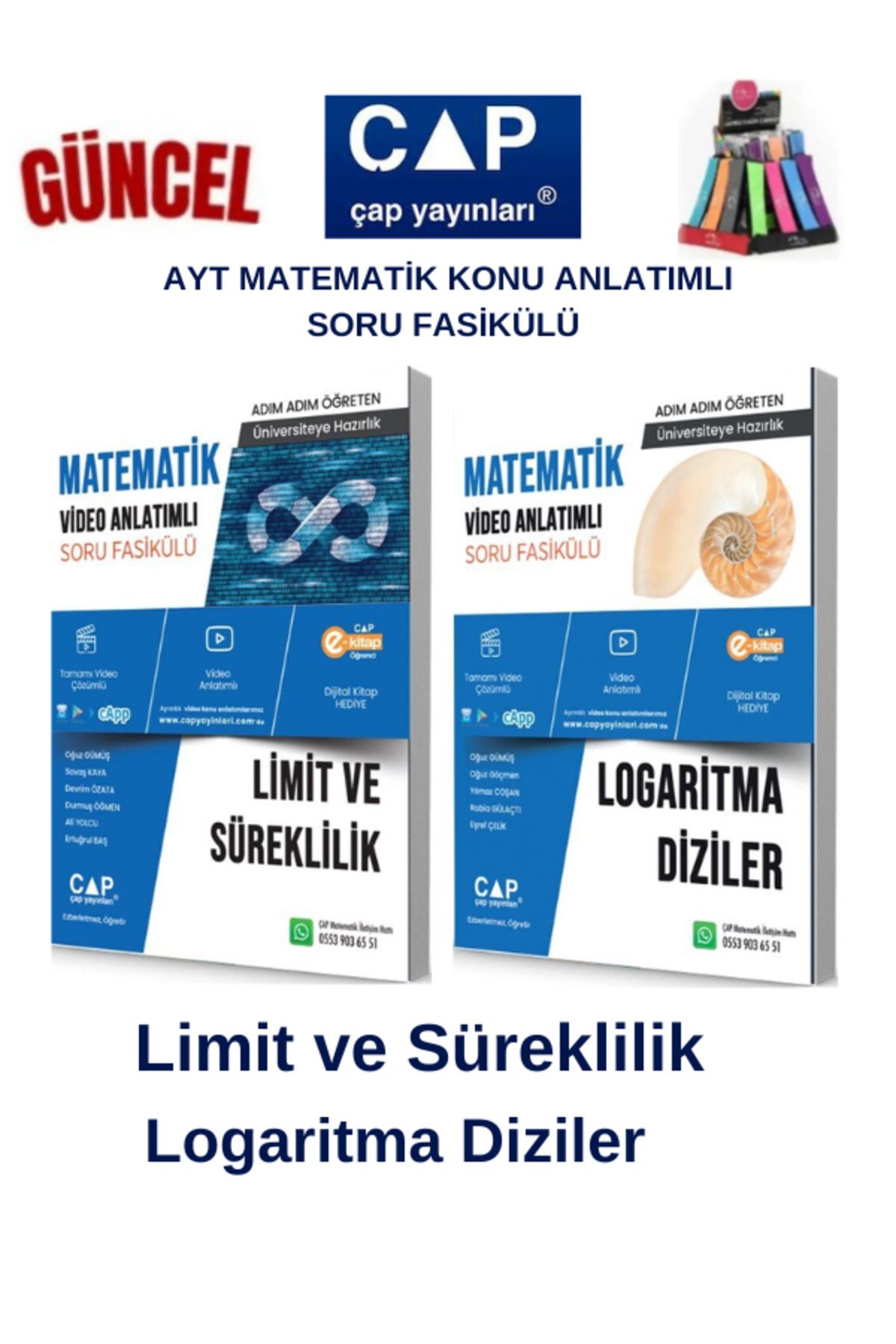 Ens Yayıncılık Çap Ayt Matematik Limit ve Süreklilik-Logaritma Diziler Konu Anlatımlı Soru Fasikül+Kalemlik