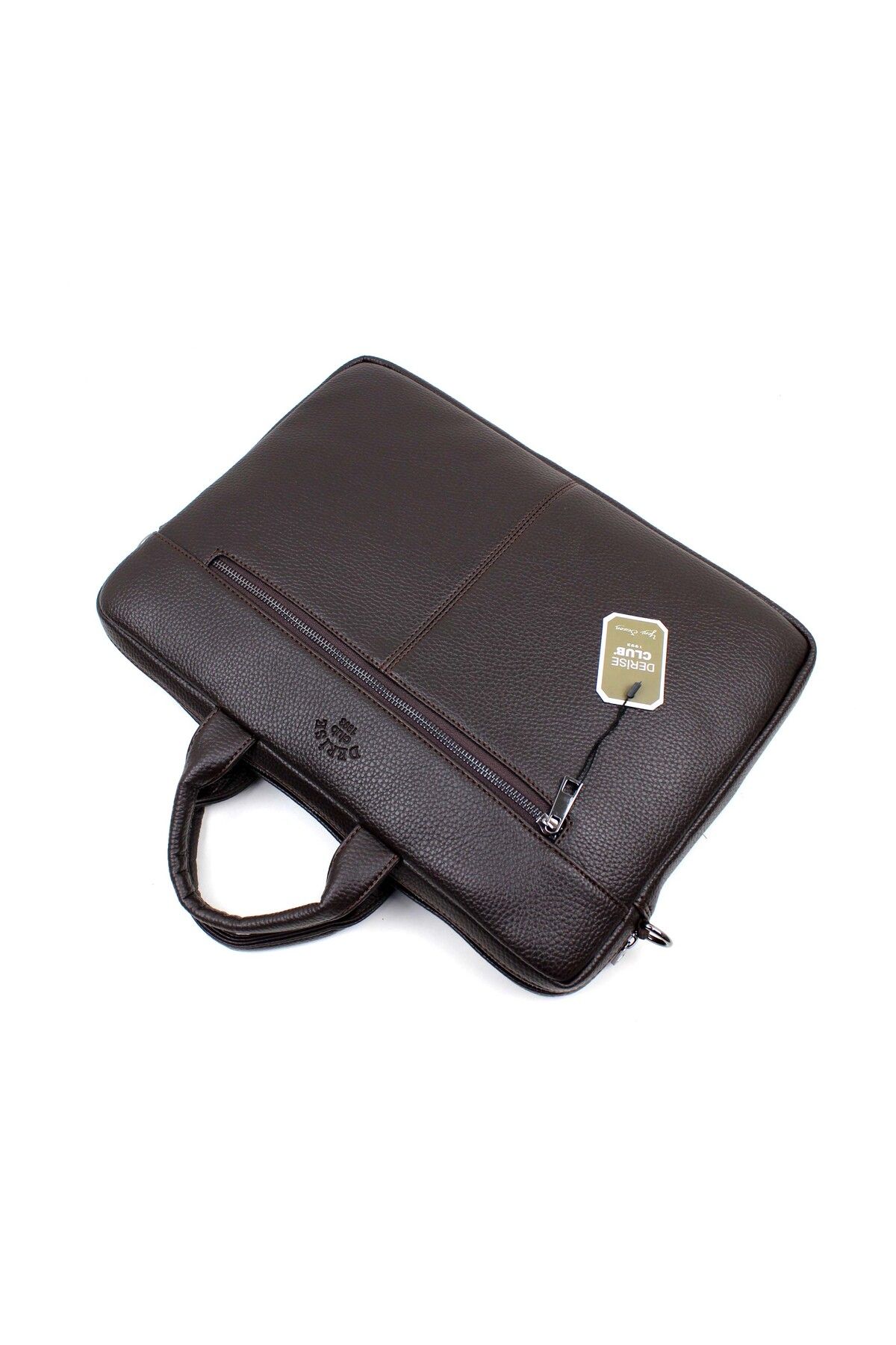 deri,se club-Brown Unisex File Tablet Computer Bag 15.6 Inch Laptop And Briefcase With Shoulder Strap 8