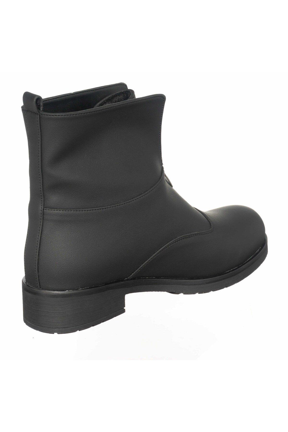 İriadam-41-42-43-44 Number Number K902 Black Print Large Size Women's Boots 3