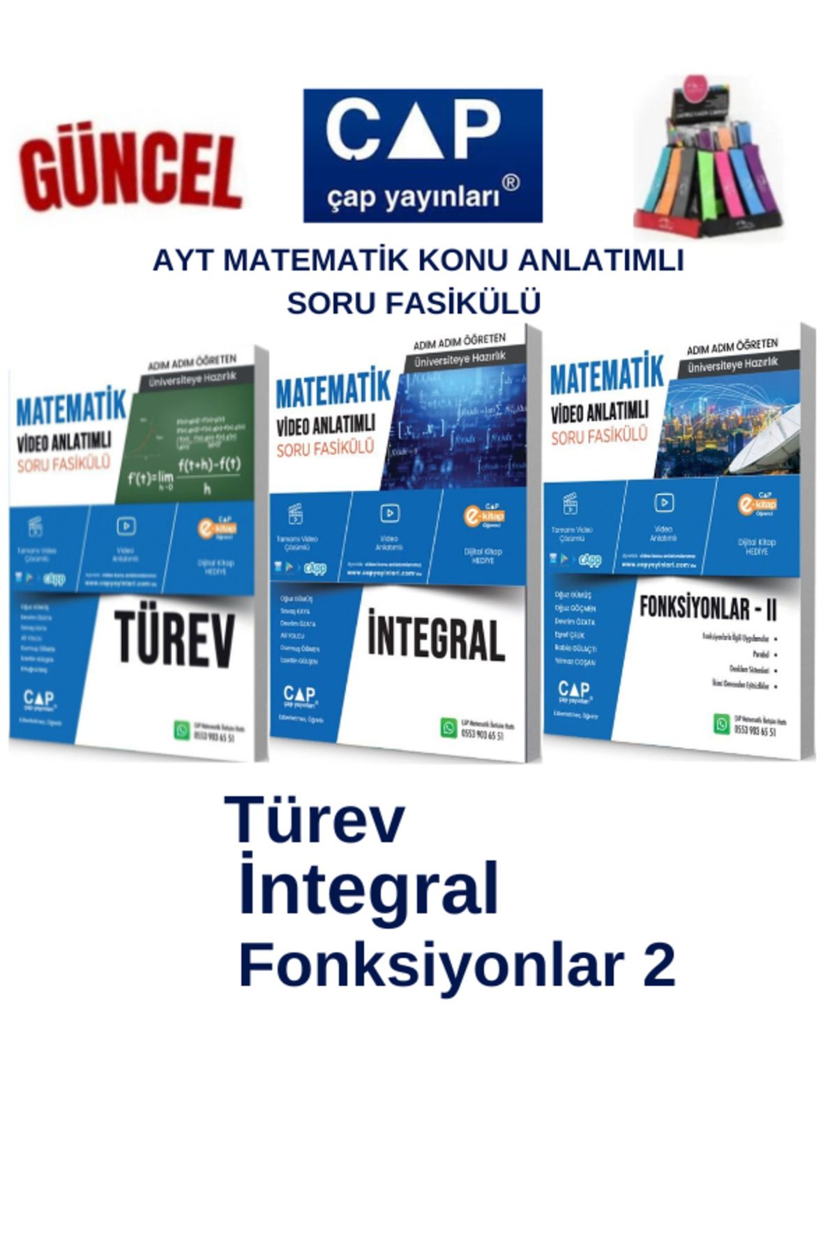 Ens Yayıncılık Çap Ayt Matematik Trigonometri-İntegral-Fonksiyonlar 2 Konu Anlatımlı Soru Fasikül+Kalemlik