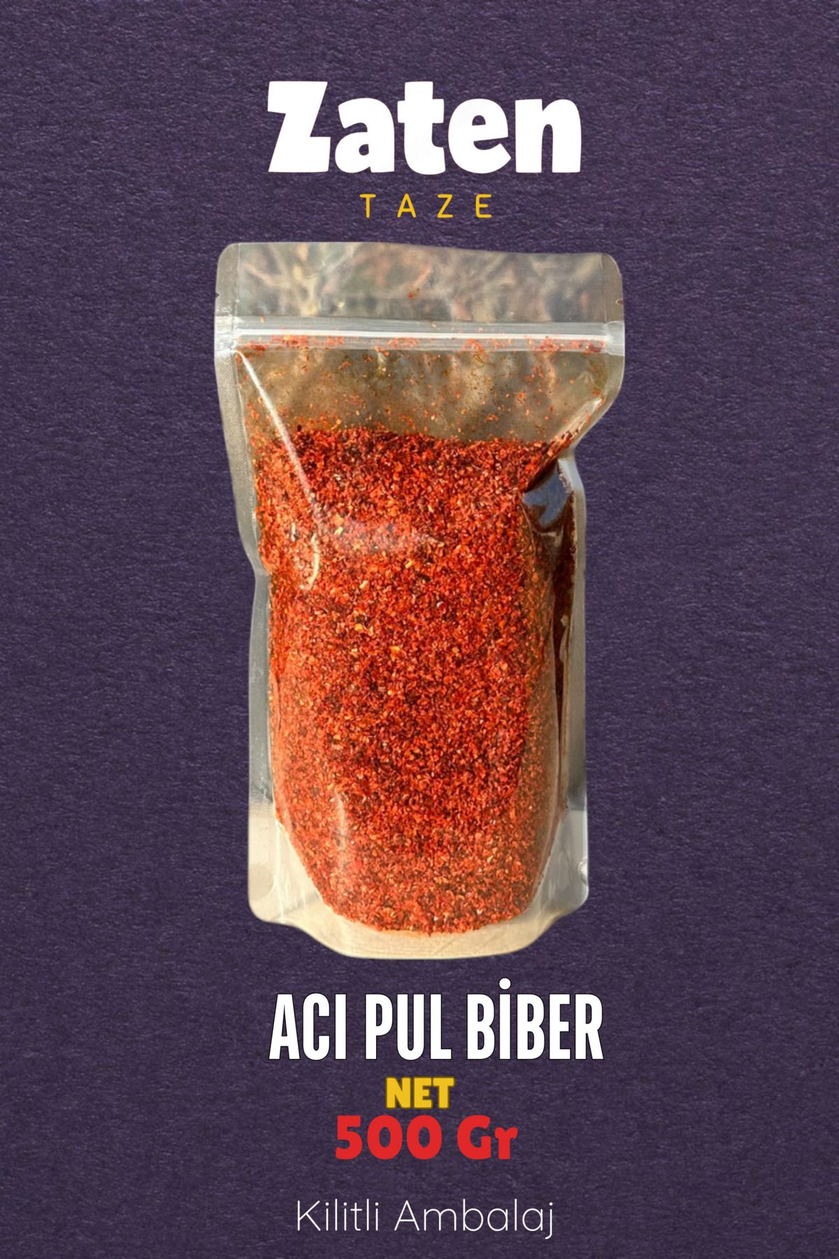 Zaten Taze Acı Pul Biber 500 Gr Chili Pepper