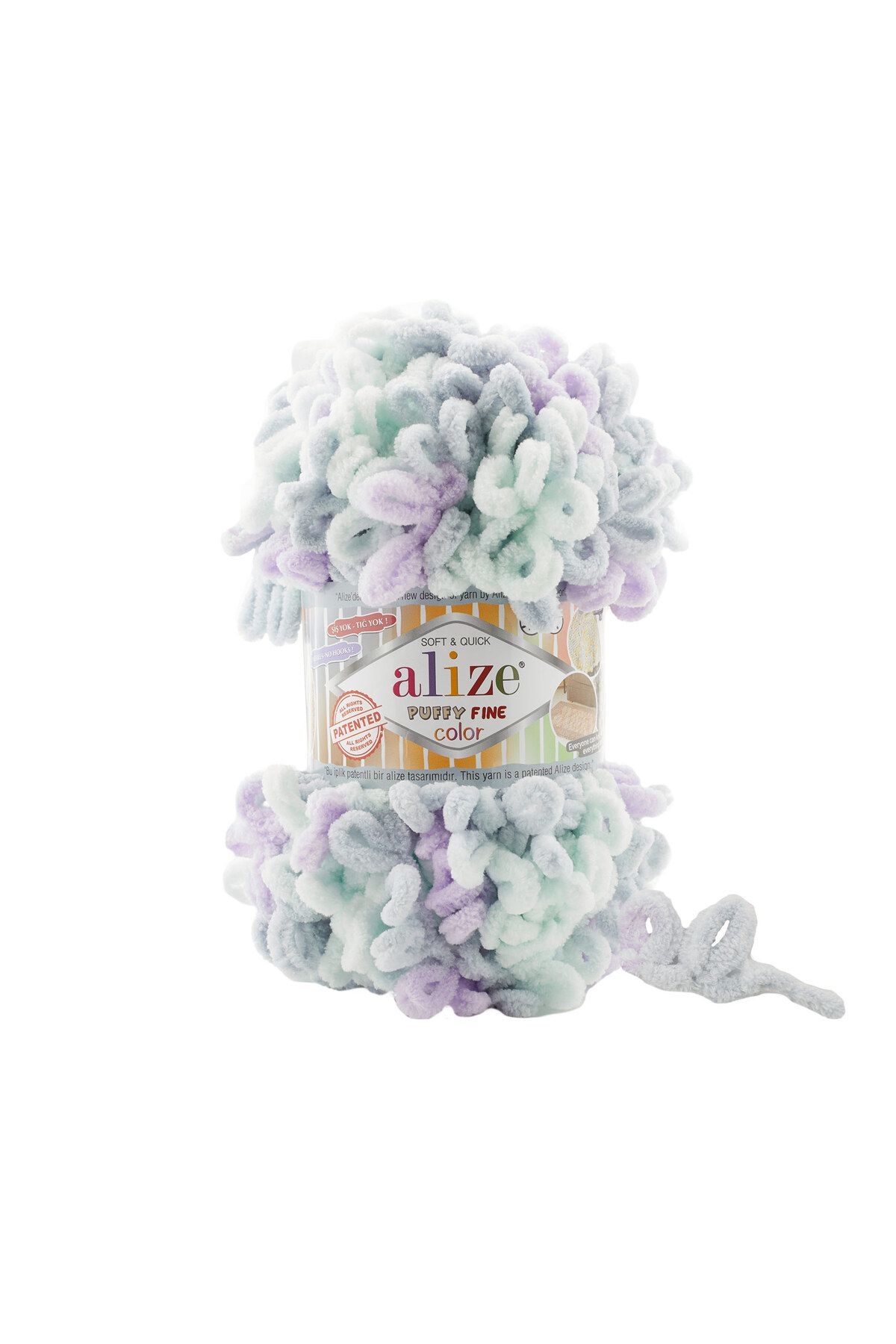 Alize-Puffy Fine Color (Small Loop) 5 Pack - 6466 1