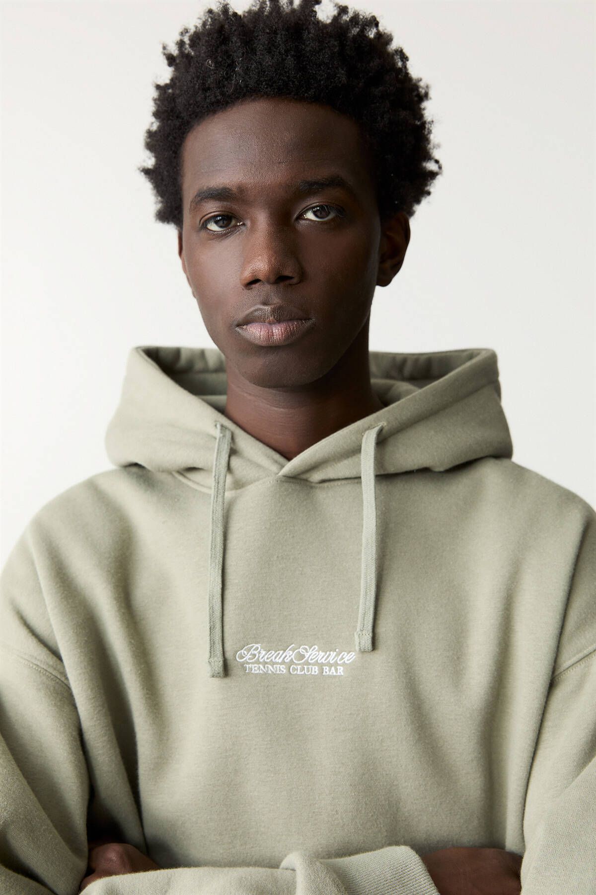 سویشرت کلاه دوزی شده باشگاه تنیس Pull & Bear