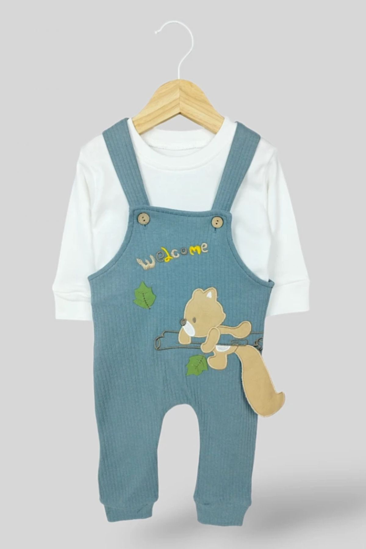 Zeo kids-Blue Elastic Leg Cotton Patterned Seasonal Casual Baby Boy Romper 4