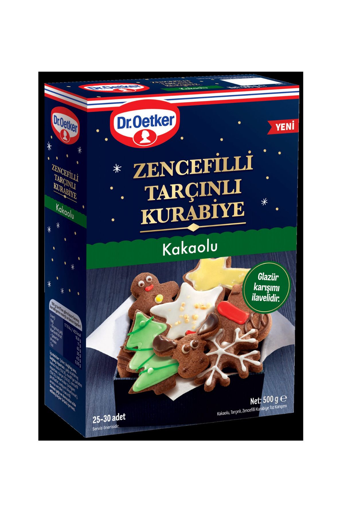 Dr. Oetker Dr.Oetker Zencefilli Tarçınlı Kakaolu Kurabiye Un Glazür Karışımı 500 g