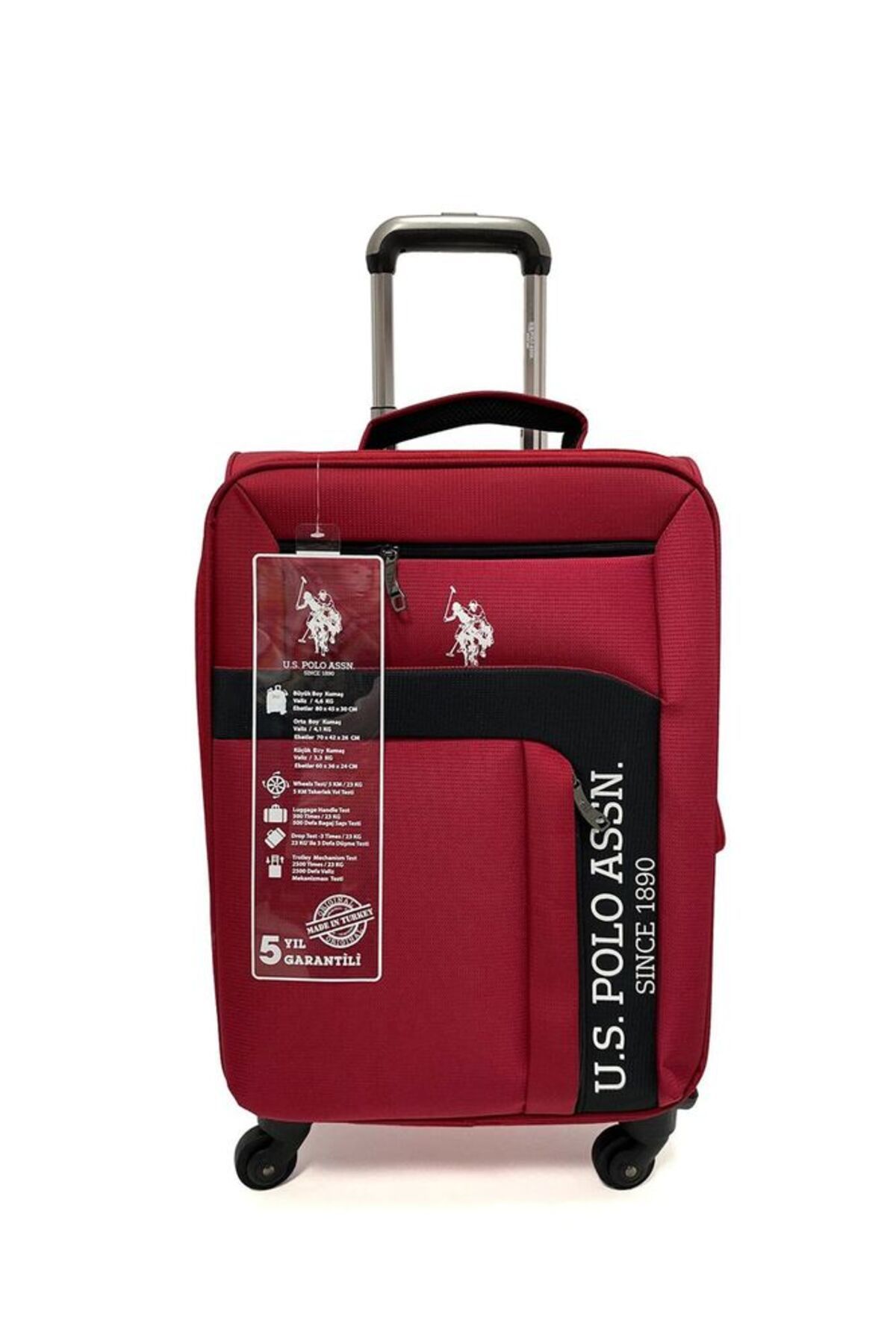 U.S. Polo Assn. Bordo Kumaş Unisex Orta Boy Valiz Plvlz21282bo