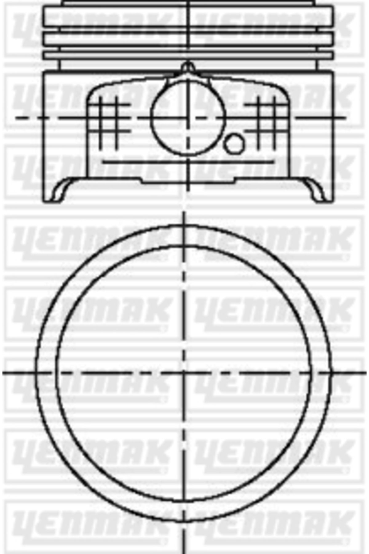 YENMAK 4501-STD Piston Segman 106 206 306 Partner II Berlingo II Tu3Jp 1.4 8V 04- Boy 50Mm Tepe Düz