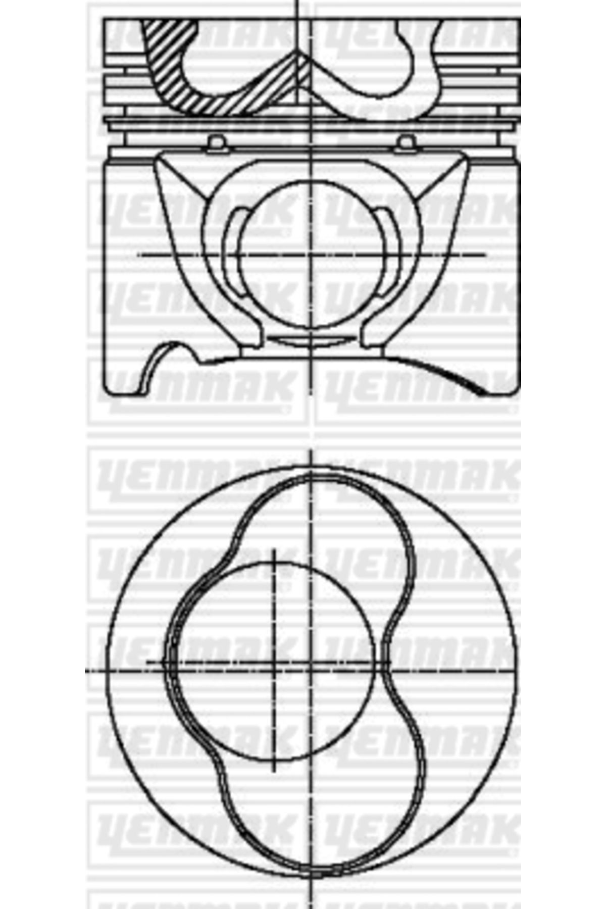 YENMAK 4302-STD Piston Segman 79.51Mm Std 3-4 Pistonlar Bora Caddy II Golf III IV Beetle P Classıc