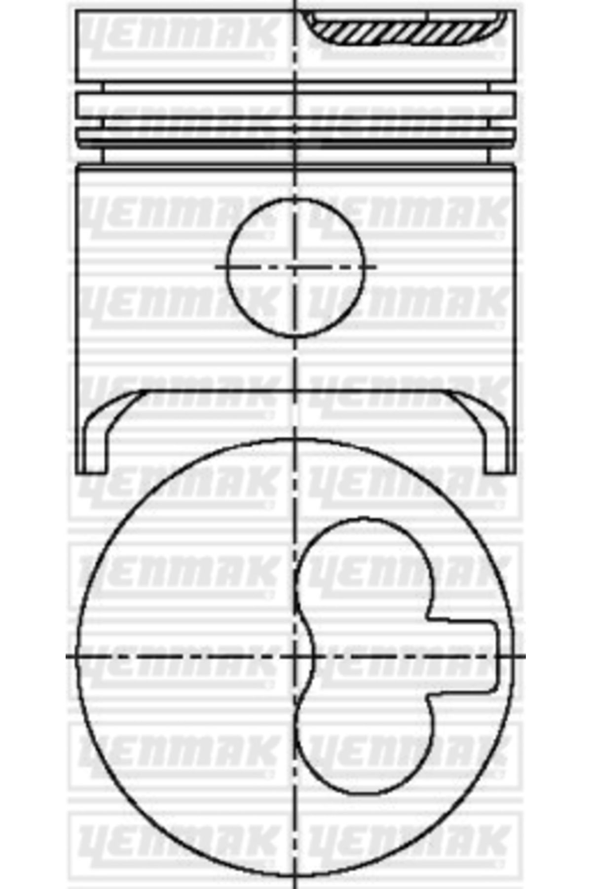 YENMAK 3876-STD Piston Segman 205 405 Yeni Model 309 Bx Zx C15 Partner Em Berlingo Em Xud7 1.8D