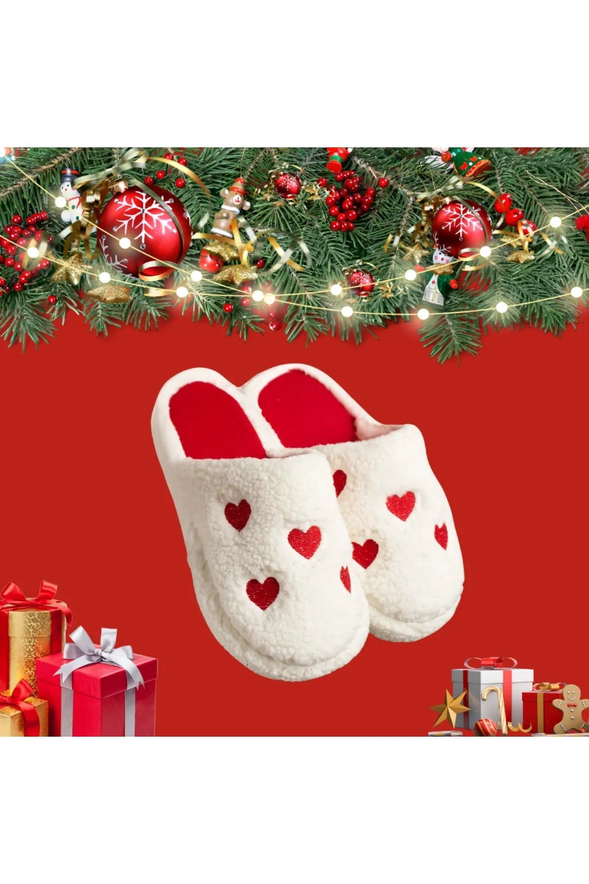 Mikawa-Santa Claus Christmas Slippers Home Slippers Home Guest Slippers 1