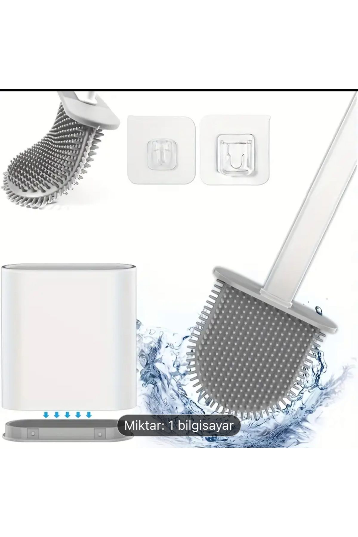 alpikom-Practical and Hygienic Silicone Wc Brush Wall Mounted Comfortable Toilet Bowl Brush 1