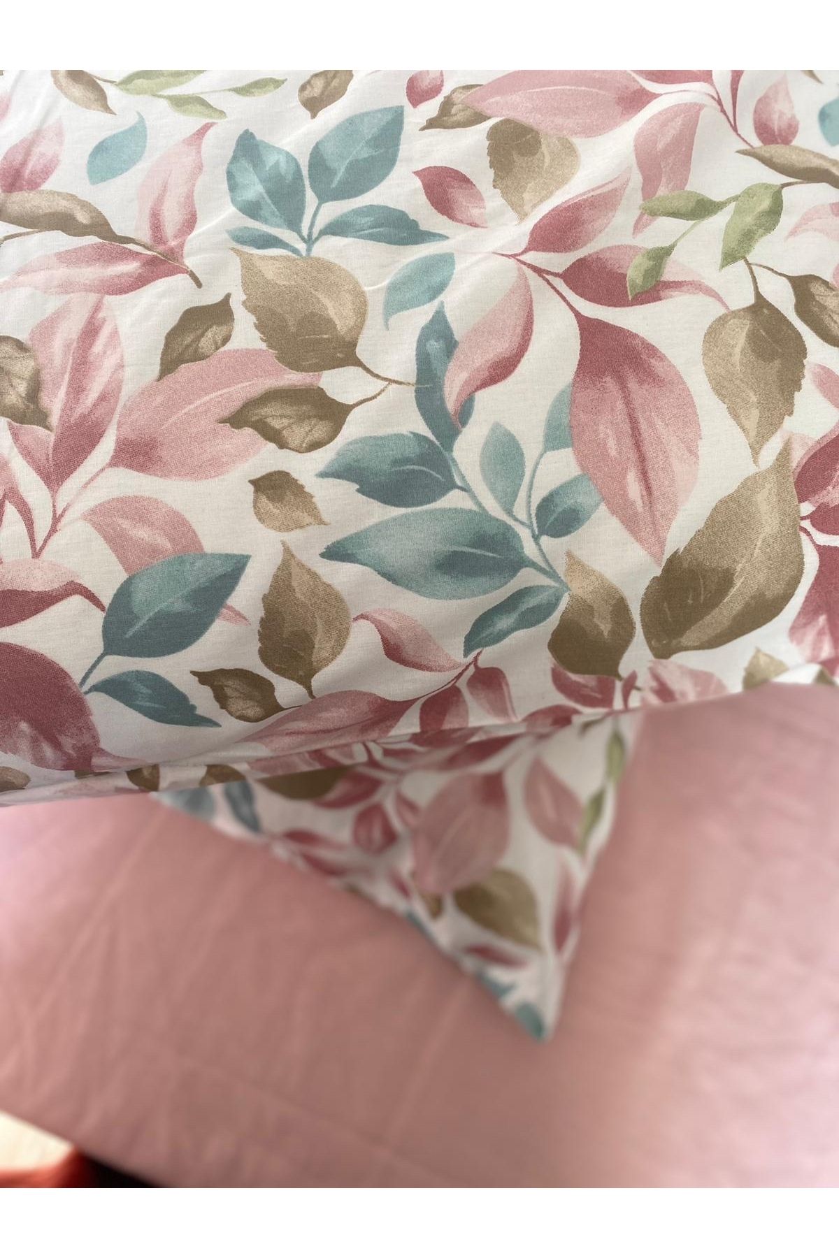 Akçaev-Leaves Double - Sheet and Pillowcase Set 2