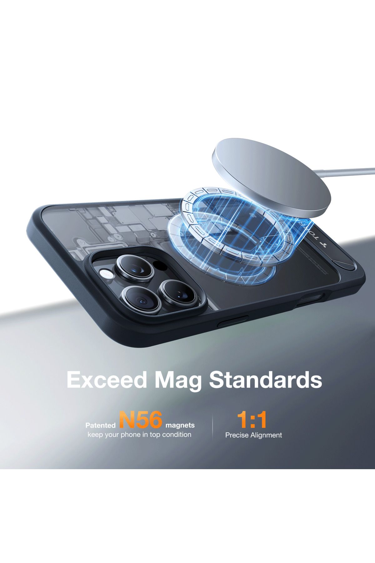 TORRAS-iPhone 16 Pro Max Pstand Series Titanium Grey 2