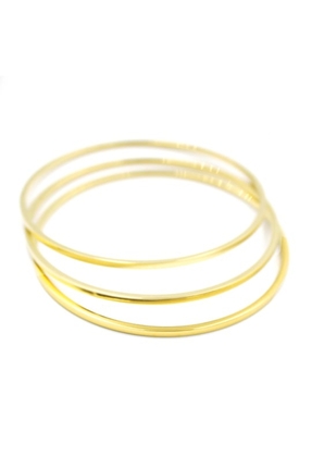 Genel Markalar Gold renkli 3'lü 65mm çelik ajda bilezik