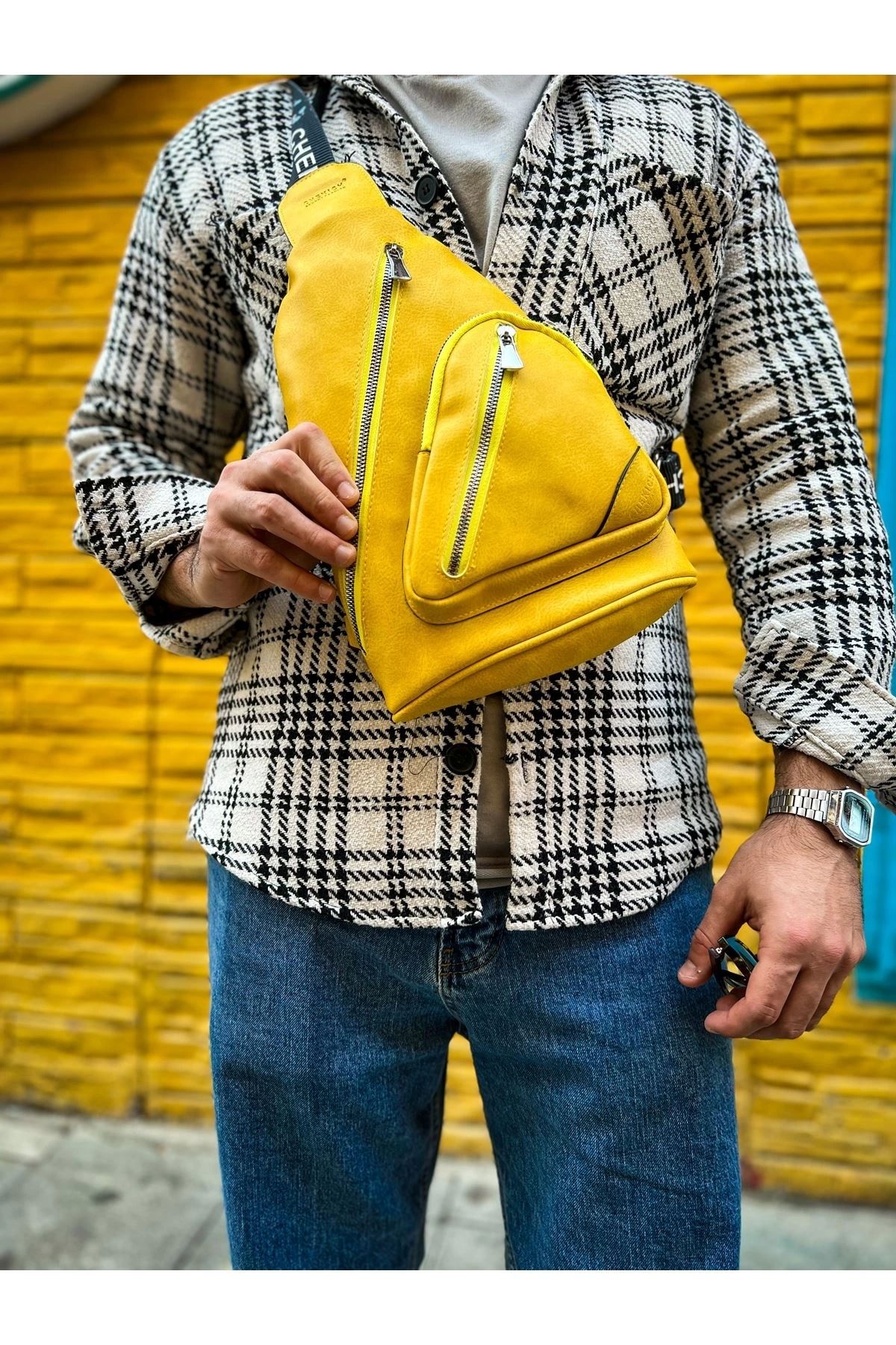 Chekich-Astranite Triangle Yellow Men's Bag 2