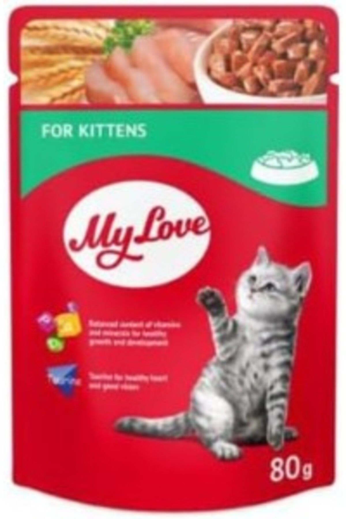 Furlo My Love Yavru Kediler İçin Pouch Kedi Maması, 80Gr, 24 Adet