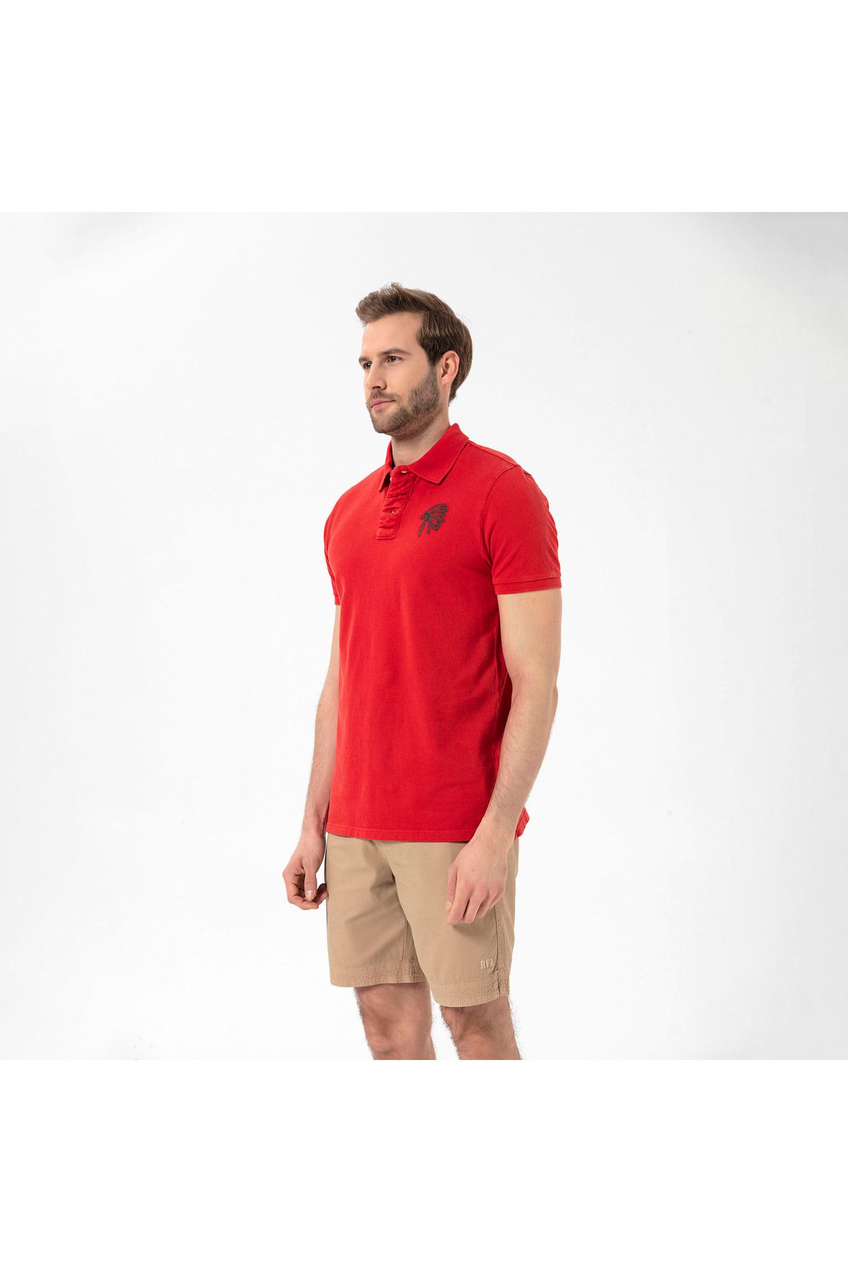 ROUTEFIELD-Men's Polo T-Shirt Peek - Red 4