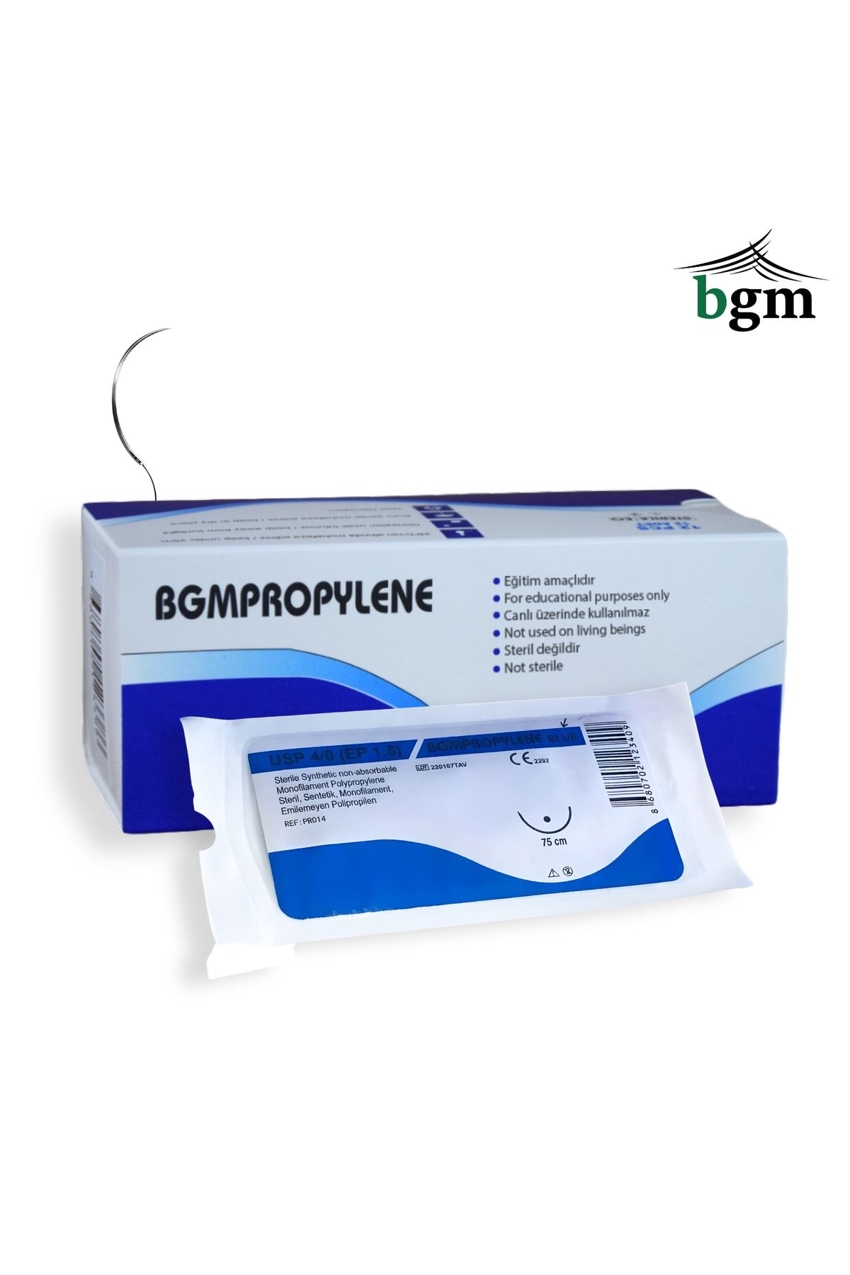 bgm Propylene Eğitim Amaçlı İğneli Dikiş İpliği 1 Kutu (12 Adet)