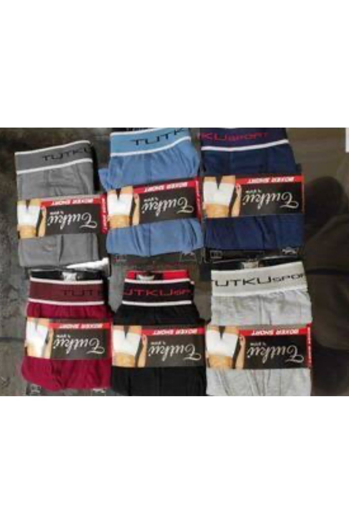 Tutku-Men's Elastane Sports Boxers Set of 6 2