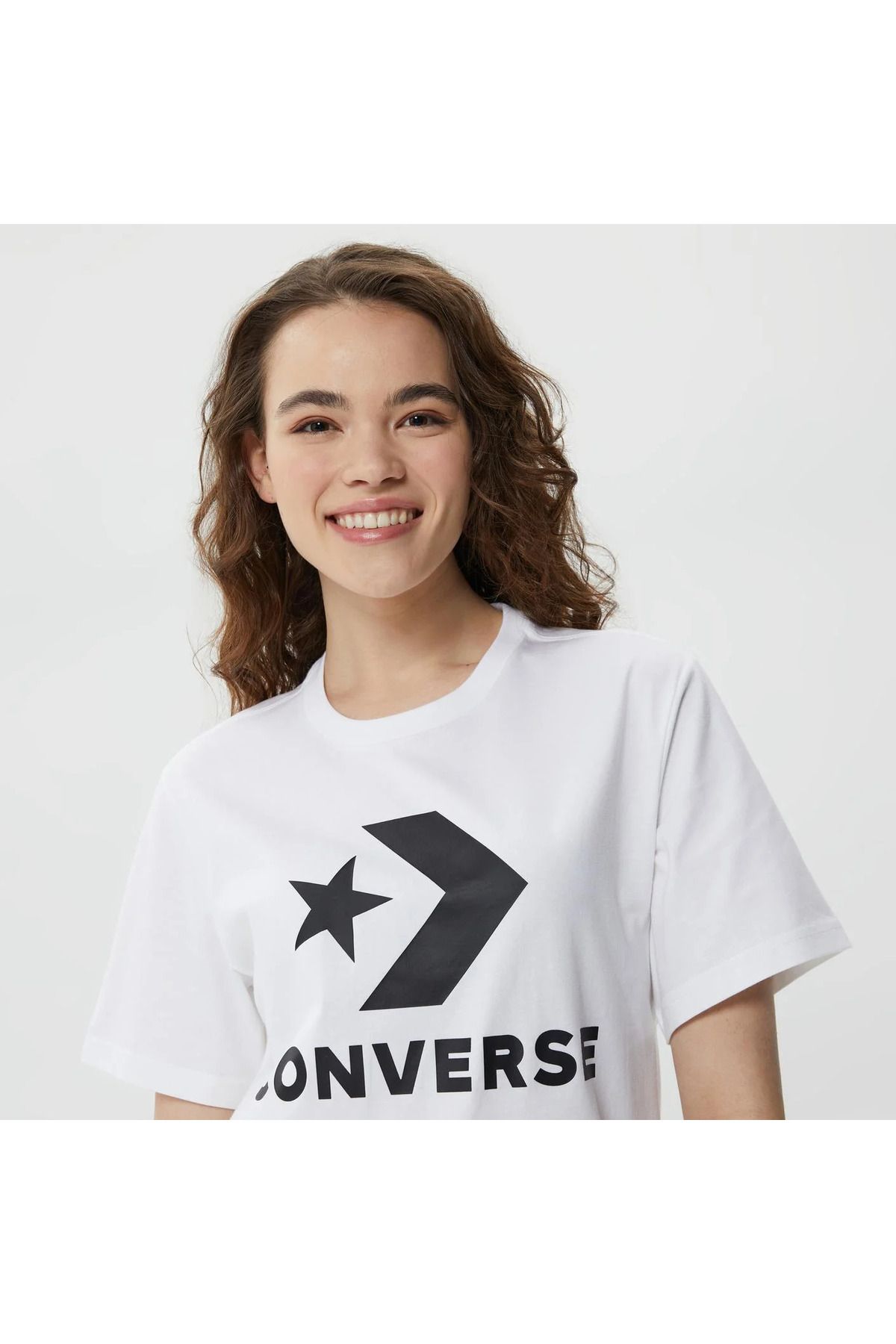 converse-T-shirt Converse Logo Chev Tee, White, Unisex 4