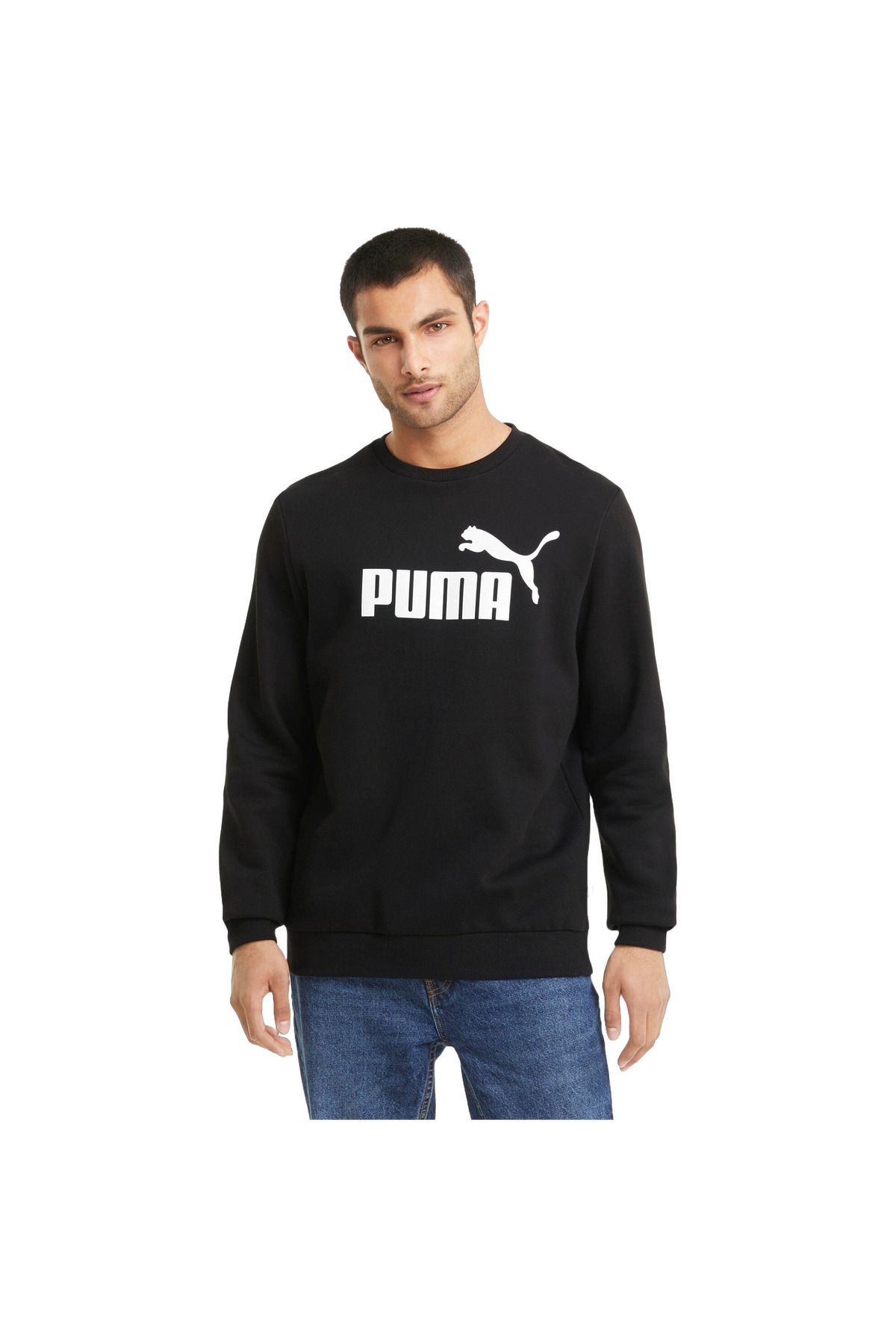 Puma-Halenka Puma Ess Big Logo Crew, Černá, Pánské 1