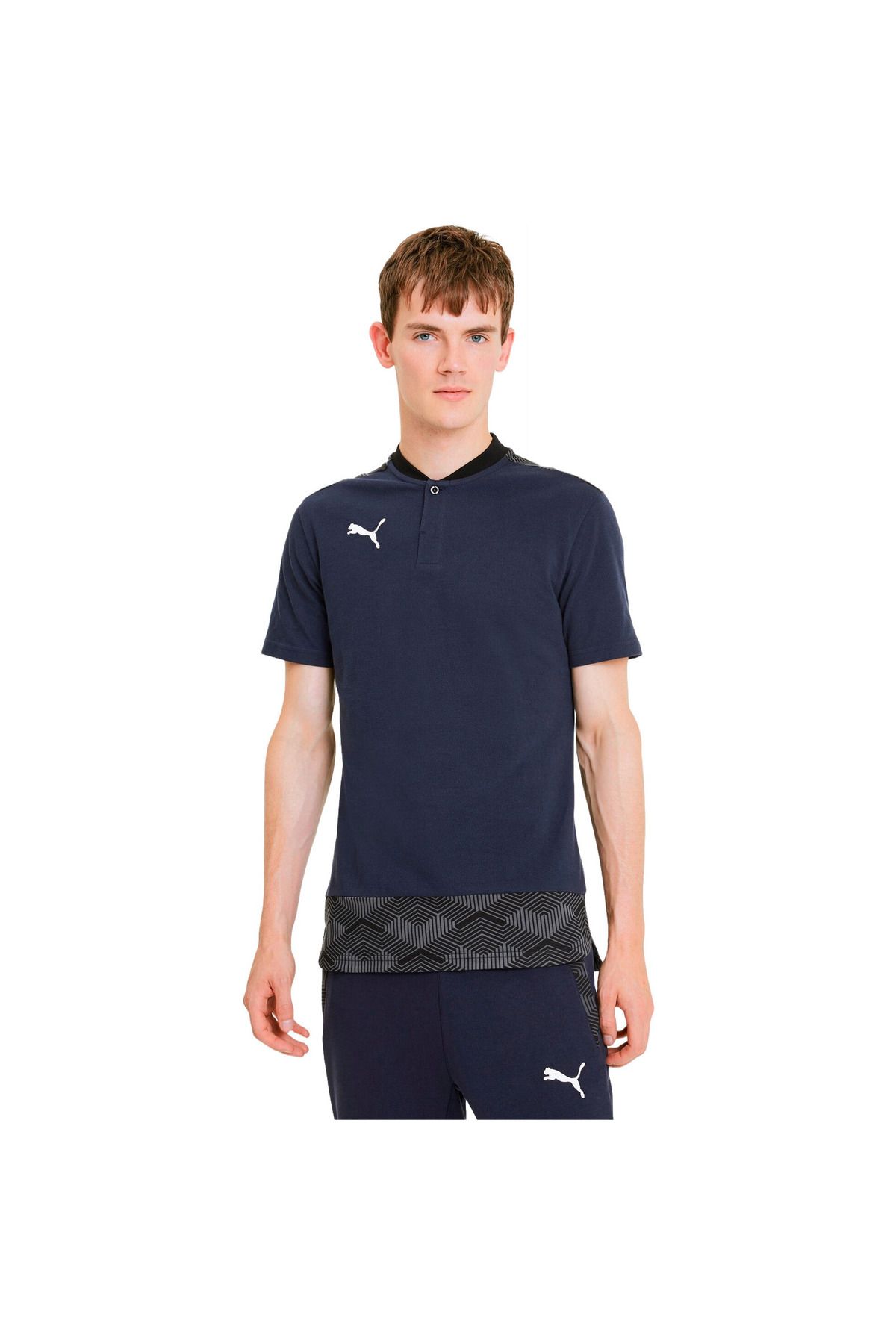 Puma-Tričko Puma Teamfinal 21 Casuals Polo, Modré, Pánské 1