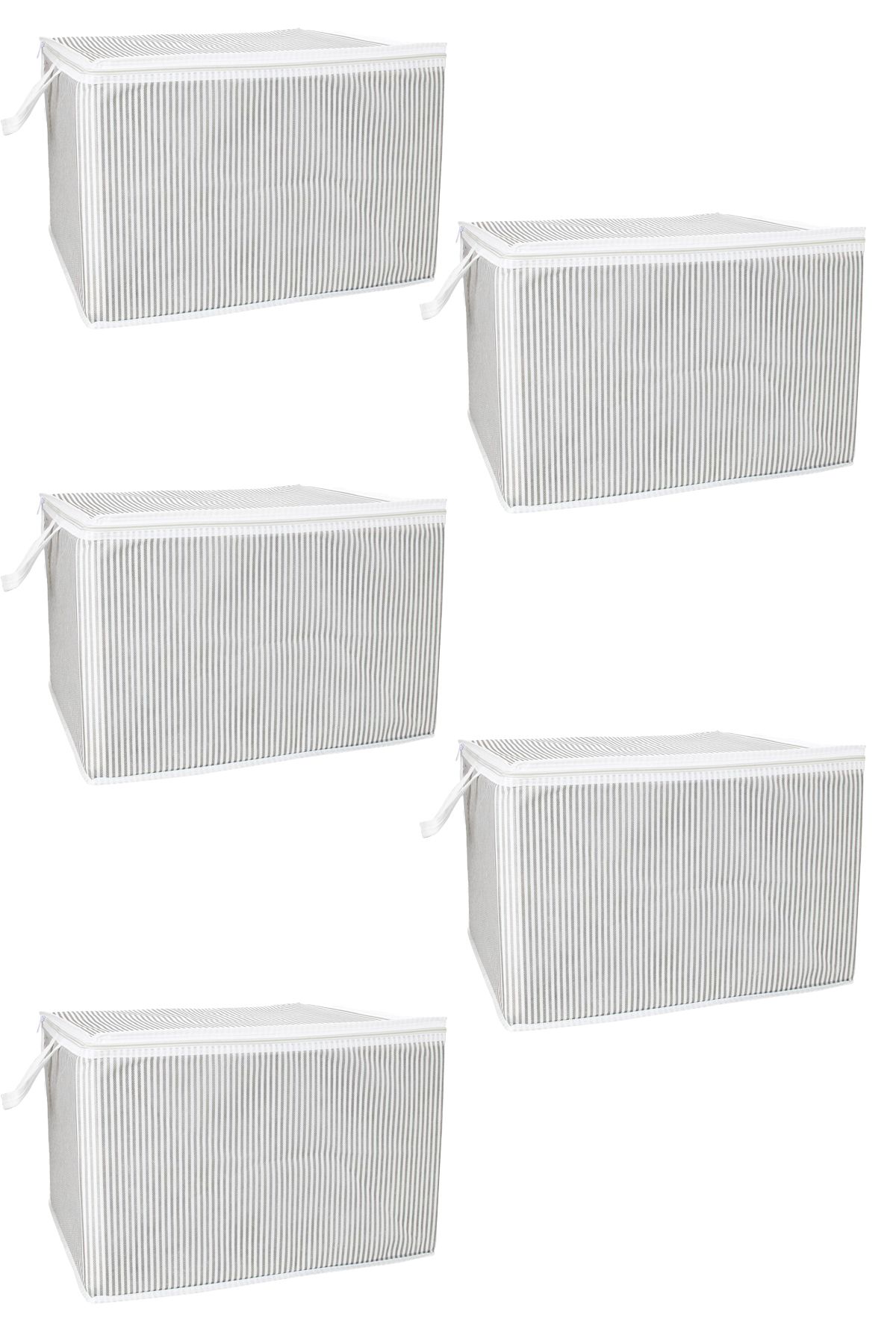 teknotrust Mini Hurç Seti, Gri-Beyaz, 45x40x30 cm, 5'li Paket