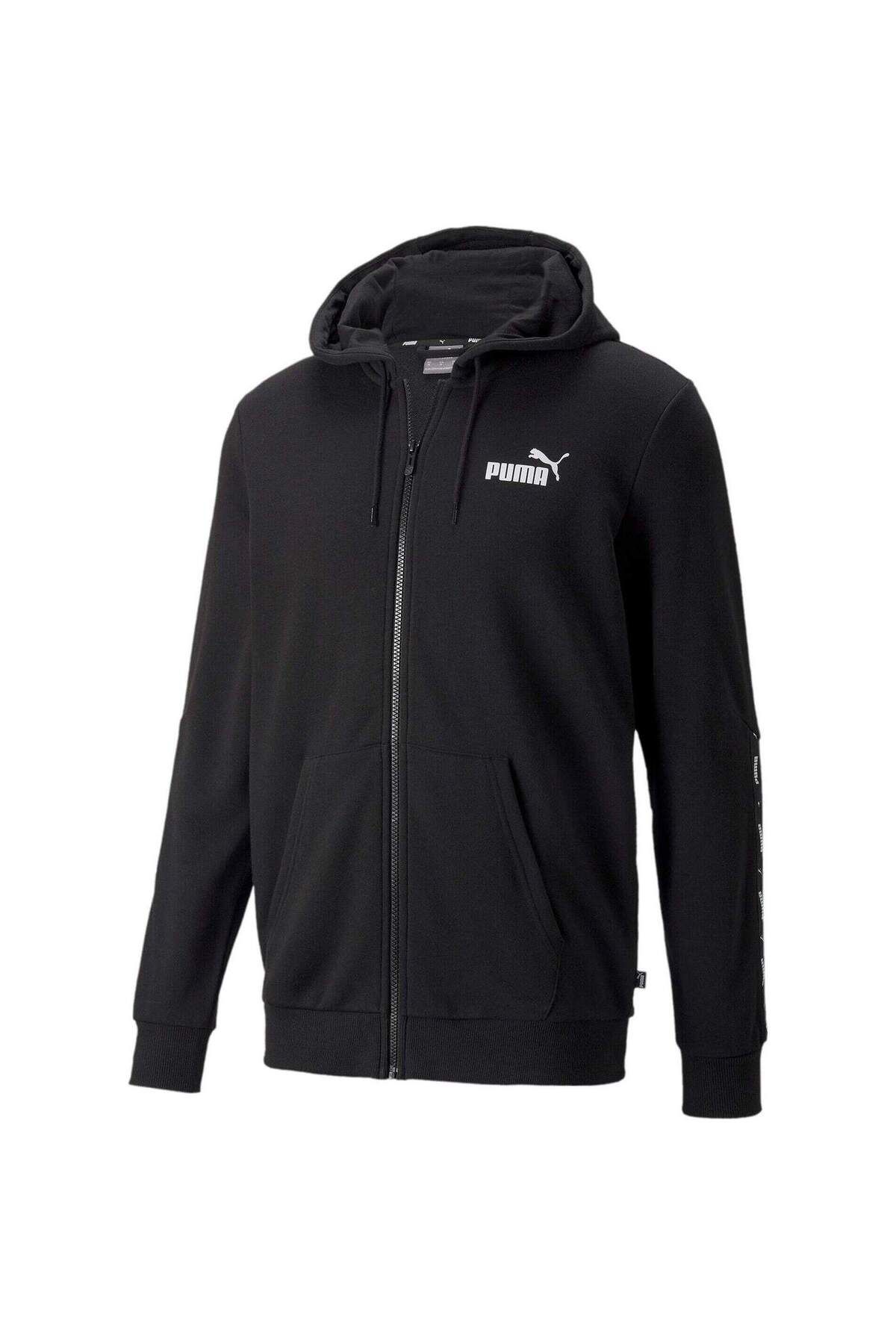 Puma-Ανδρικό μαύρο κουκούλα Puma ESS 5