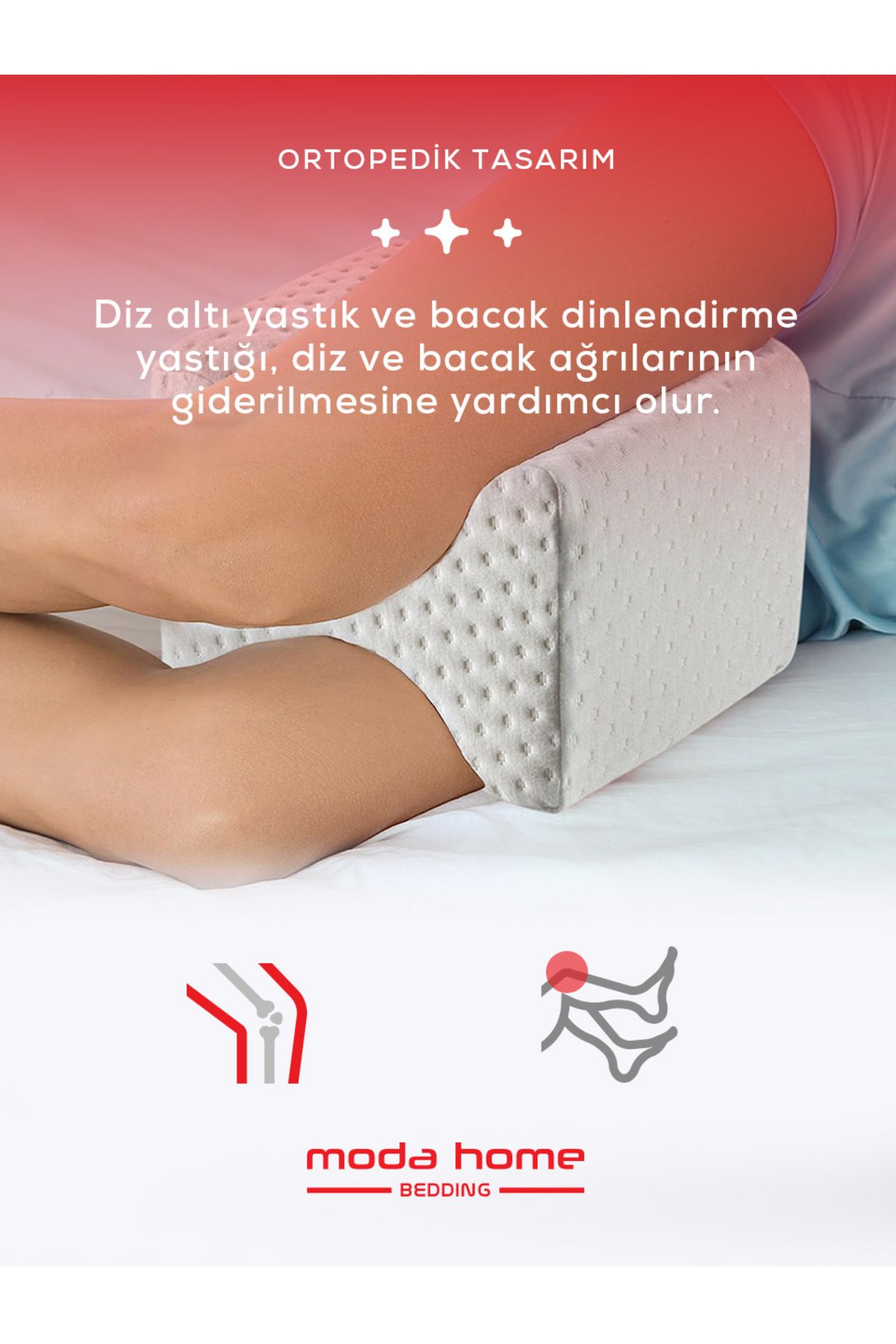 moda home bedding-Orthopedic Visco Knee Support Pillow 3