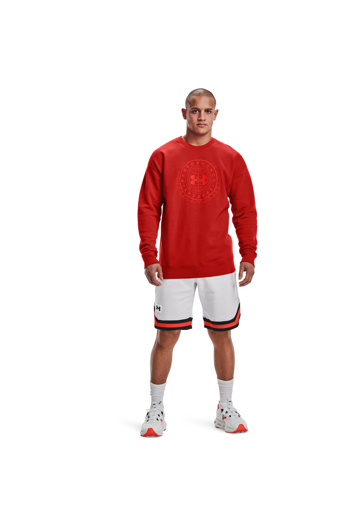 Under Armour-Blouse Under Armour Ua Rival Alma Mater, Orange, Men 5