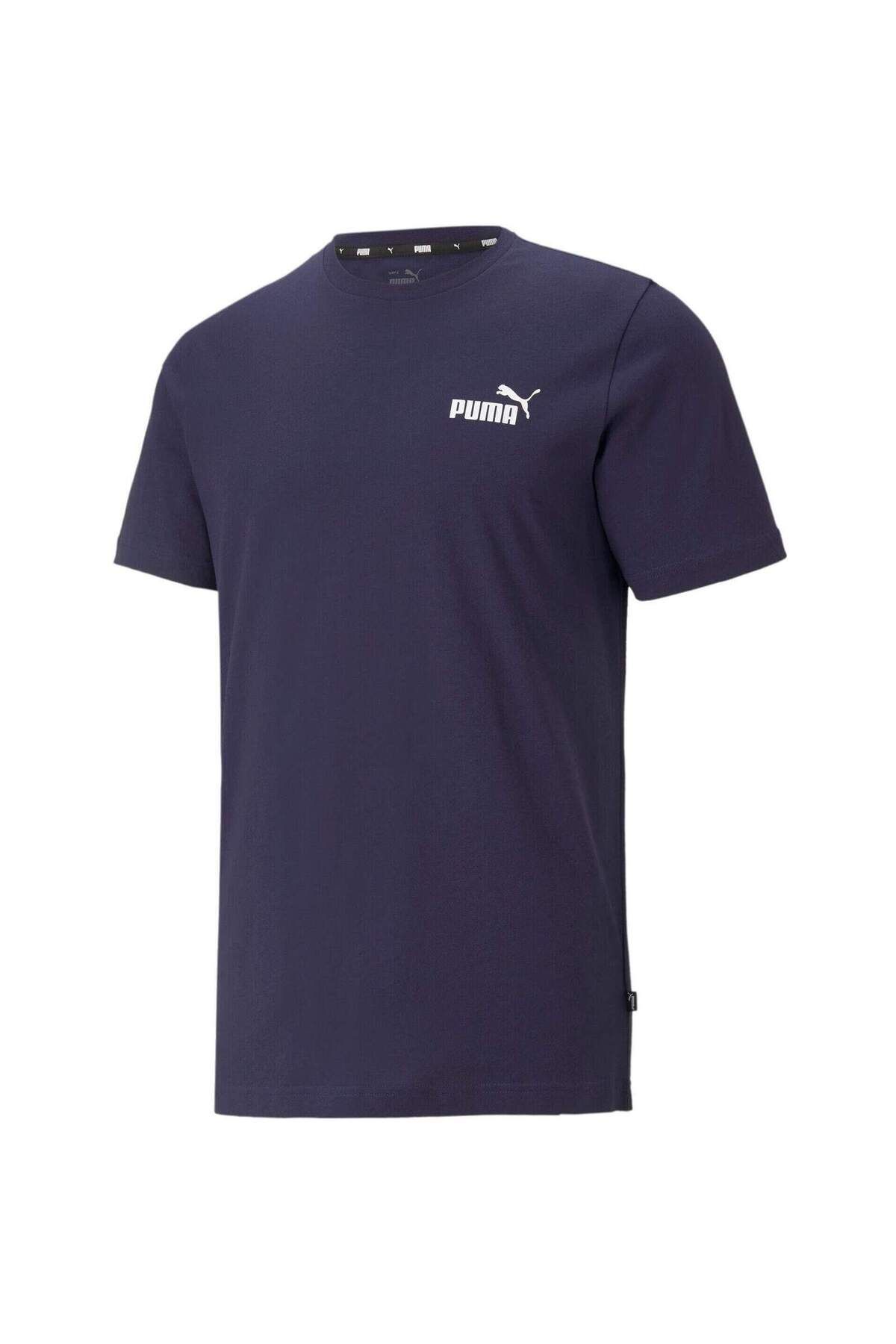 Puma-Μπλουζάκι Puma Essentials Logo, Μπλε, Ανδρικό 4