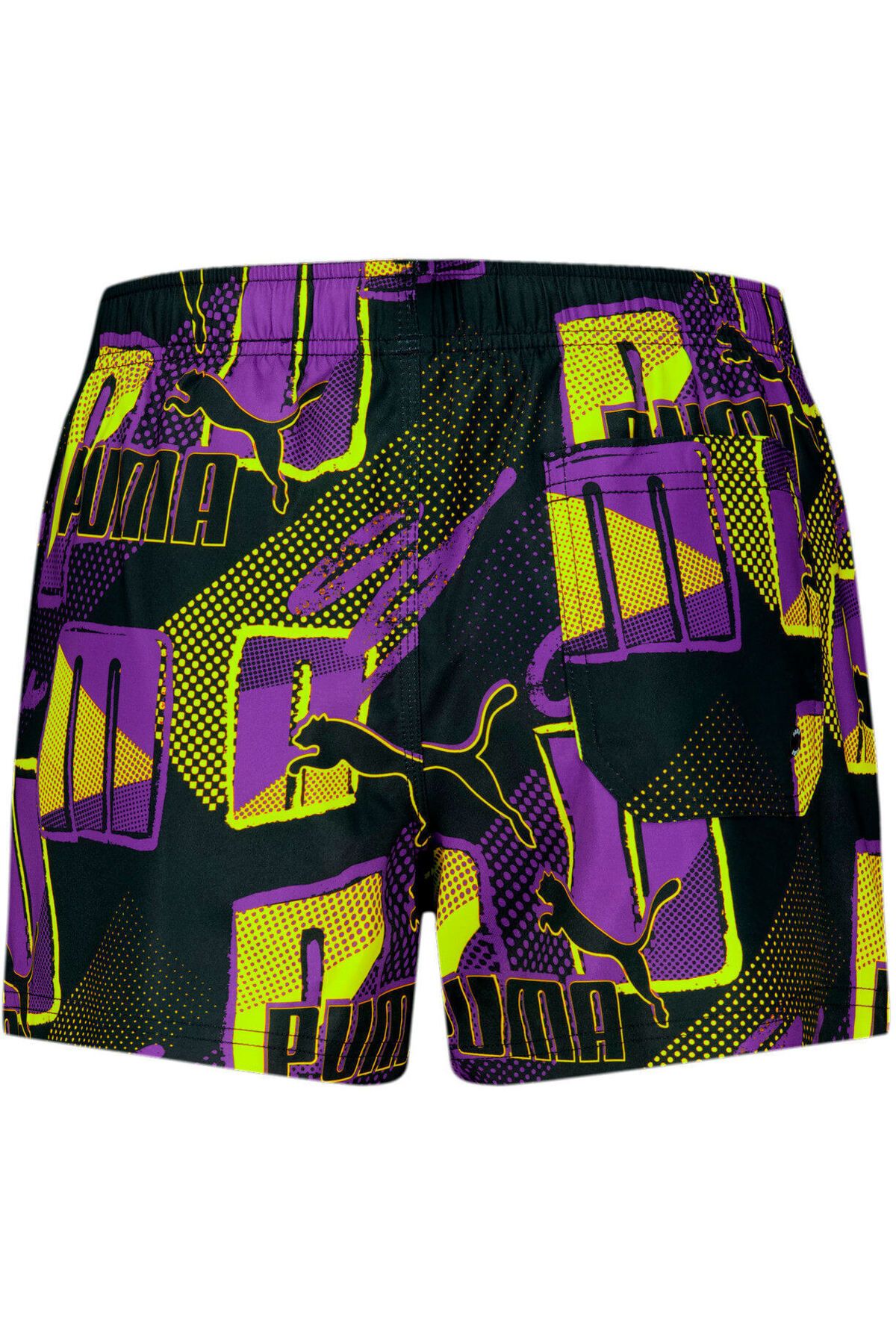 Puma-Šortky Puma Swim Men Print Logo Short, Purple, Men 2