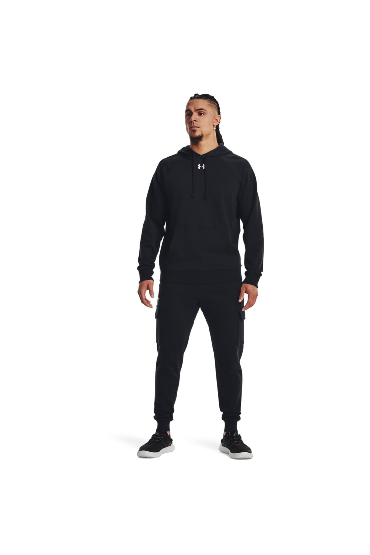 Under Armour-Παντελόνι Under Armor Rival Fleece Cargo, Μαύρο, Ανδρικό 3