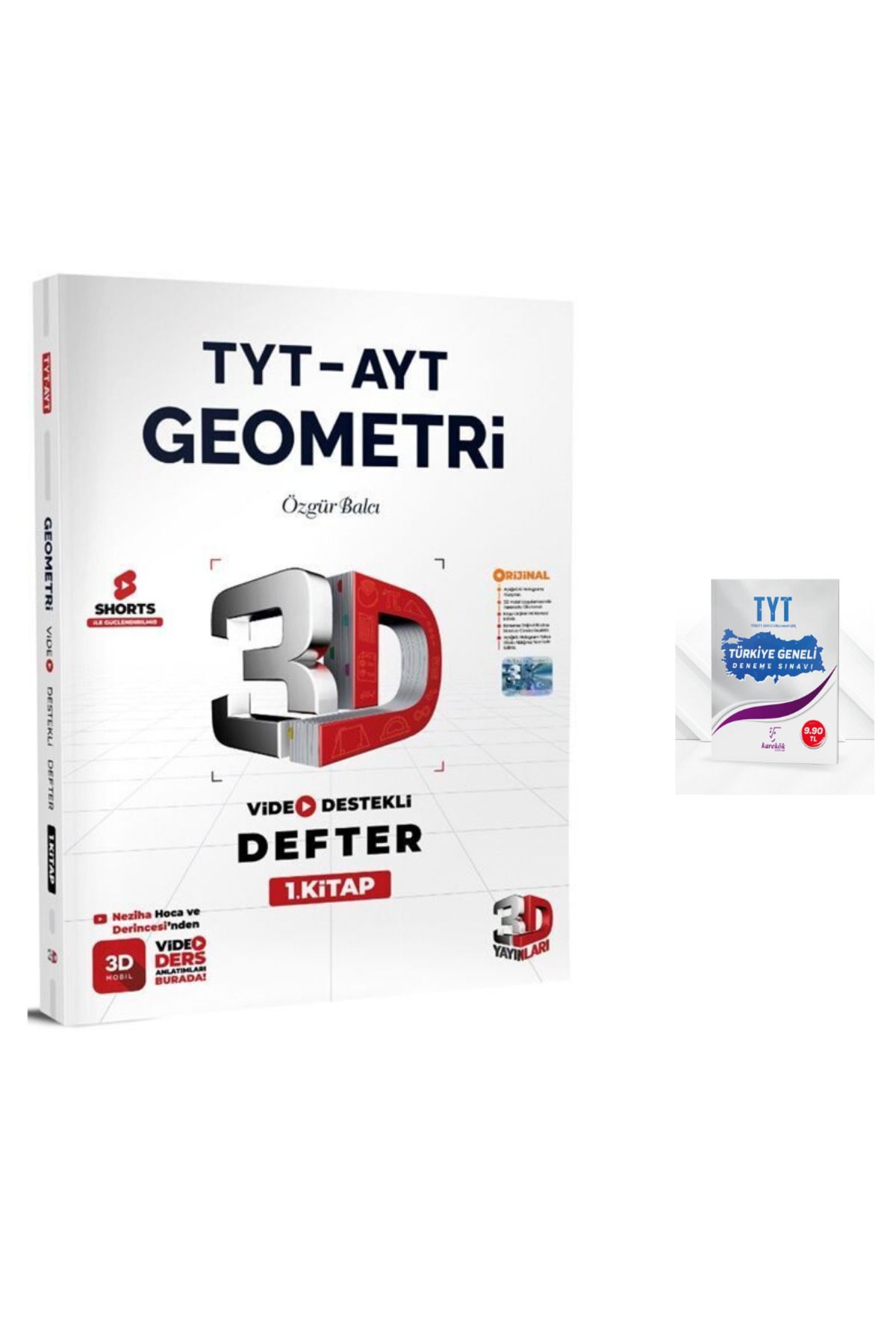 AV YAYINLARI 3D Yayınları TYT-AYT Geometri Video Destekli Defter + TYT Deneme