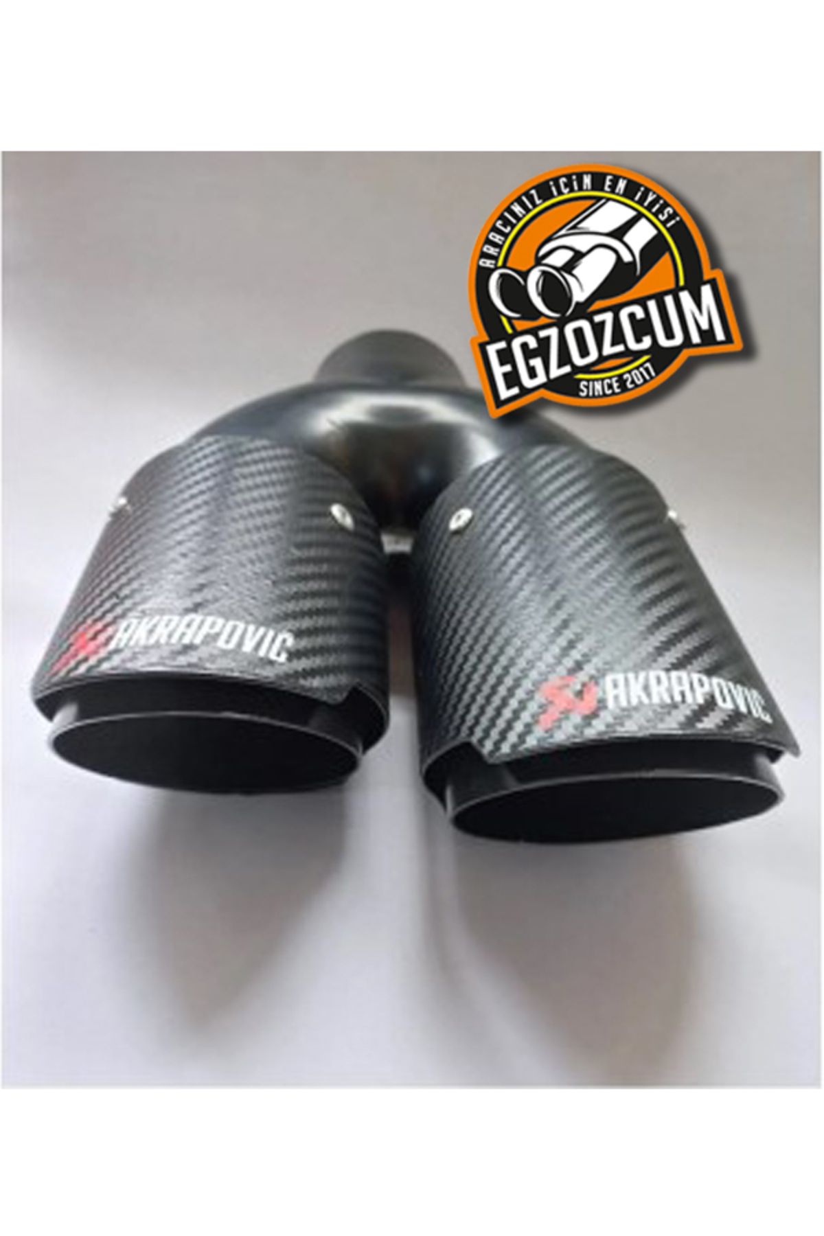 Akrapovic-76 Mm. Black Carbon Coating - Double Left Inside Exhaust 2