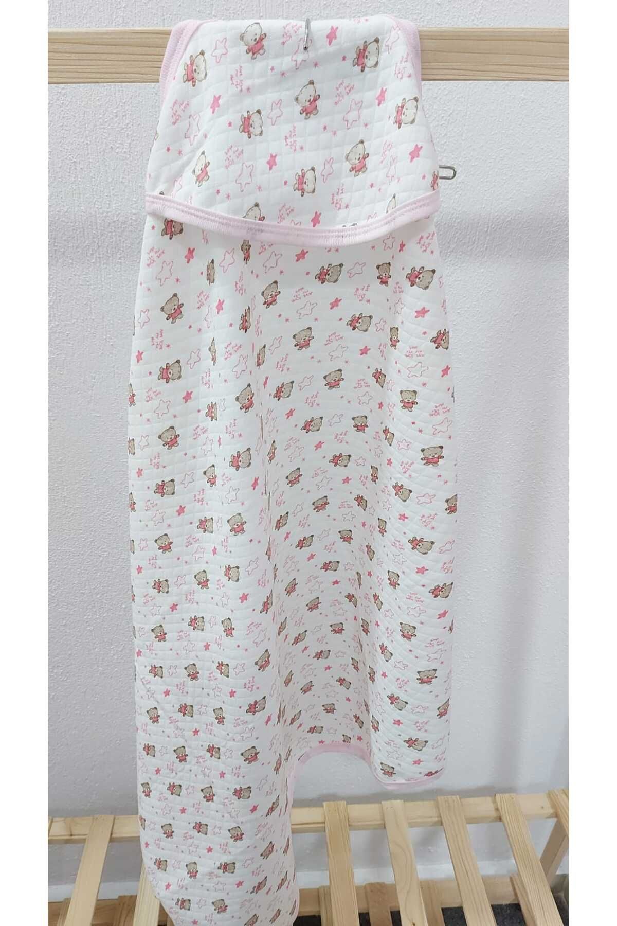 BİGÜMEX-Hooded Cotton Double Layer Swaddle Blanket - for Newborn/Baby 1