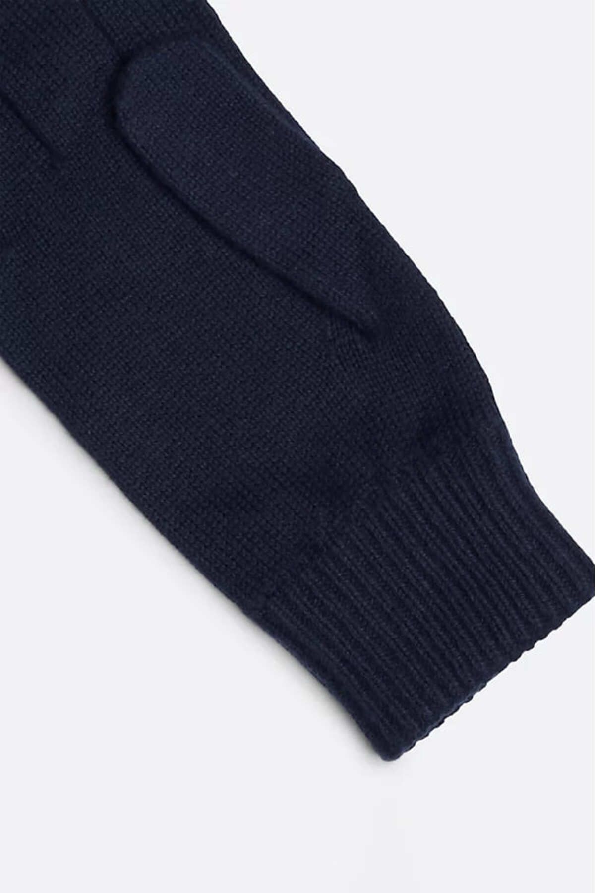 Tommy Hilfiger-Navy Blue Women's Cashmere Gloves 3