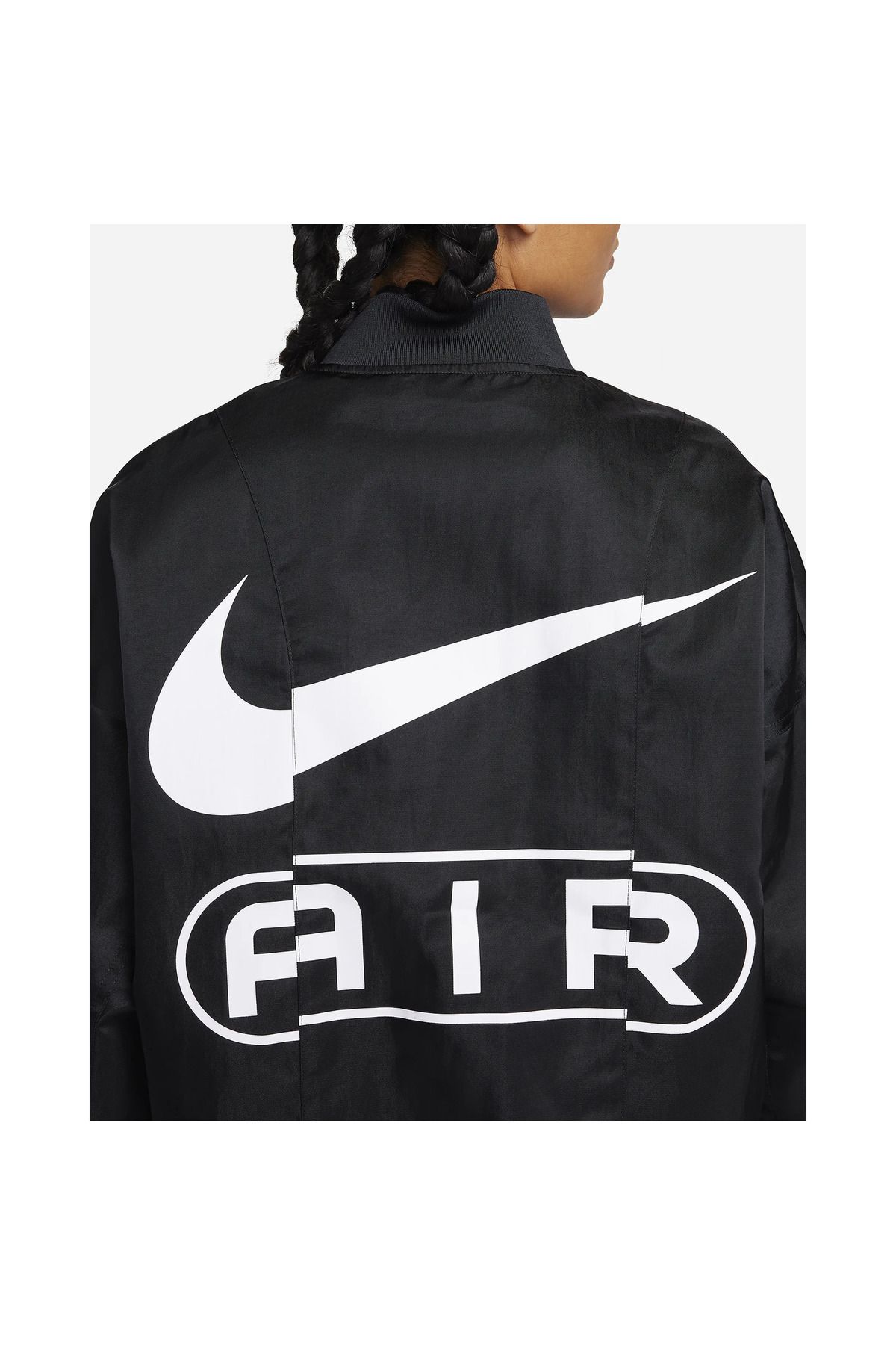 Nike-Bunda Nike Air Oversized Woven Bomber Jacket, Černá, Dámské 4